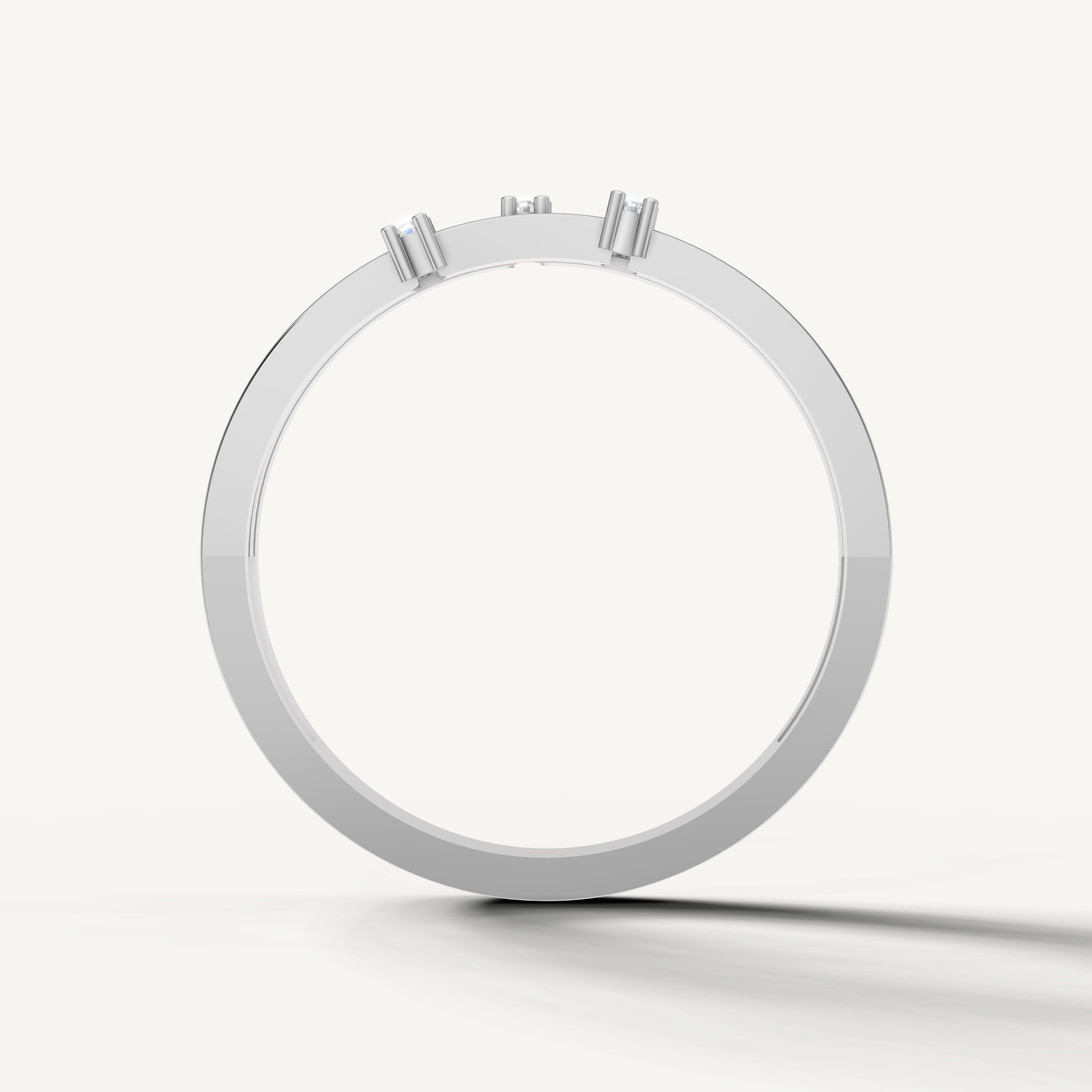Luxury white gold slim diamond wedding band for everyday elegance by Raul Diamonds