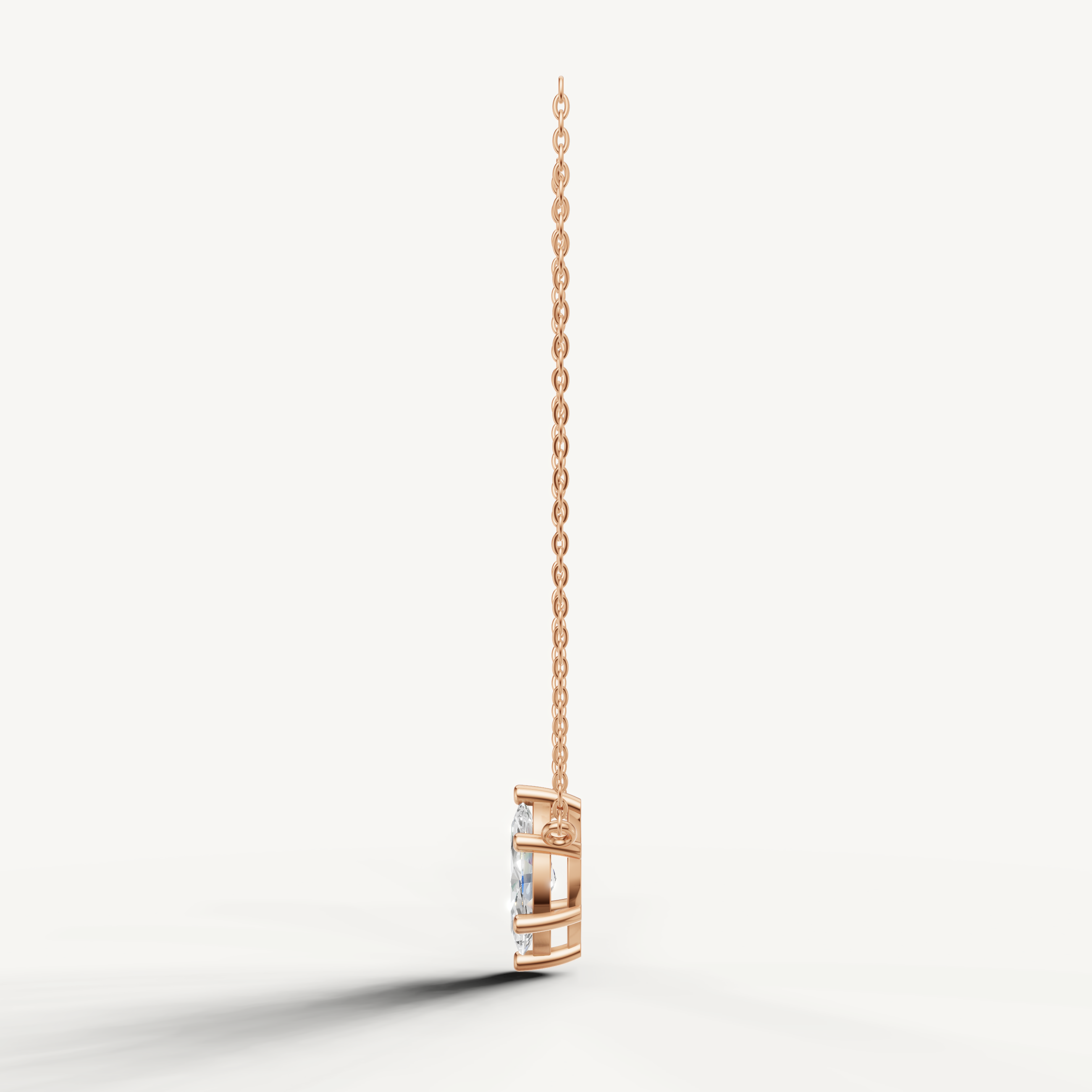Elegant Marquise Shape Lab Diamond Pendant Necklace by Raul Diamonds