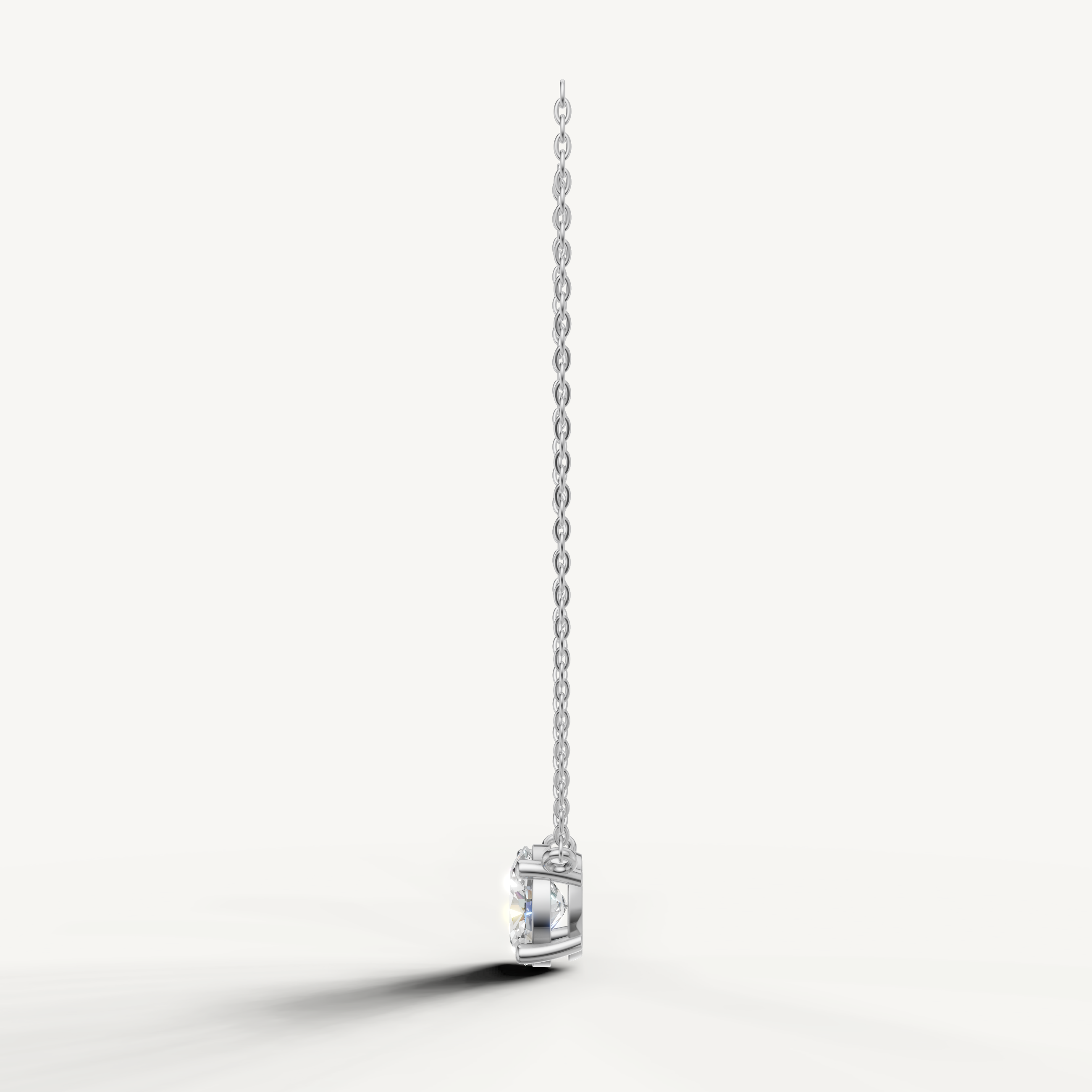 Elegant Oval Shape Lab Diamond Pendant Necklace by Raul Diamonds