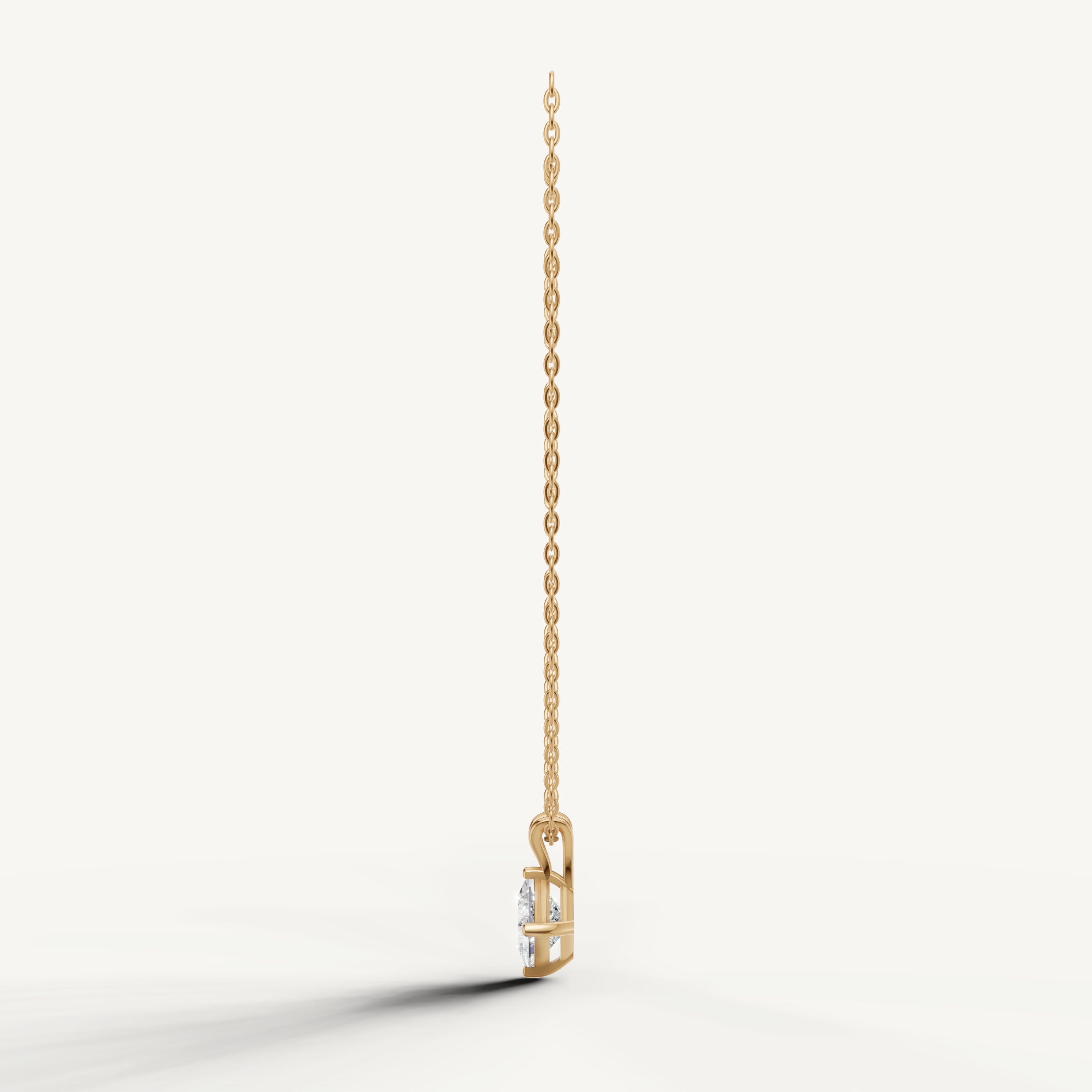 Elegant Princess Shape Lab Diamond Pendant Necklace by Raul Diamonds