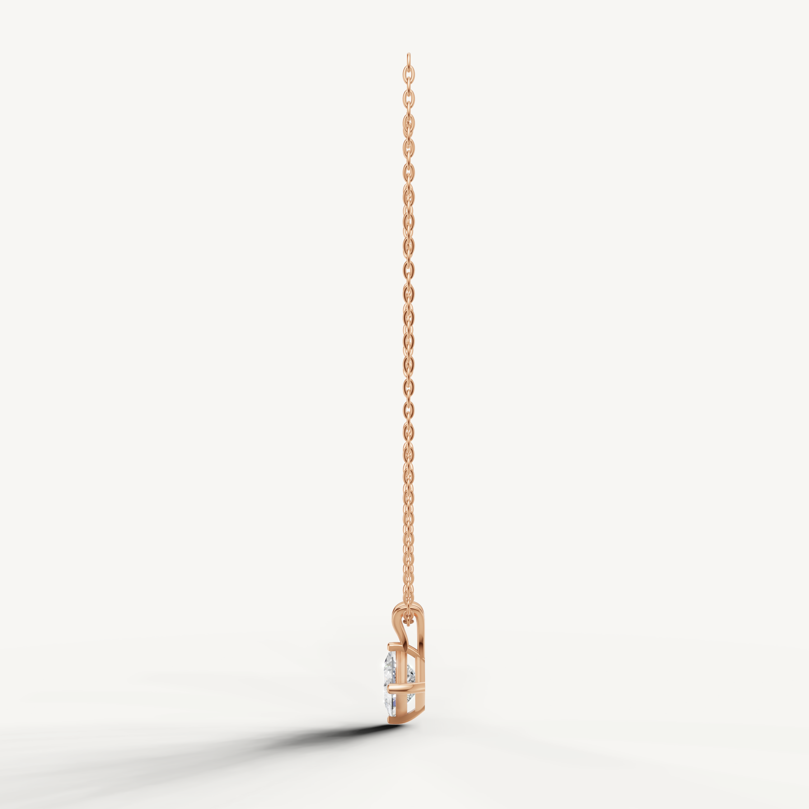 Elegant Princess Shape Lab Diamond Pendant Necklace by Raul Diamonds