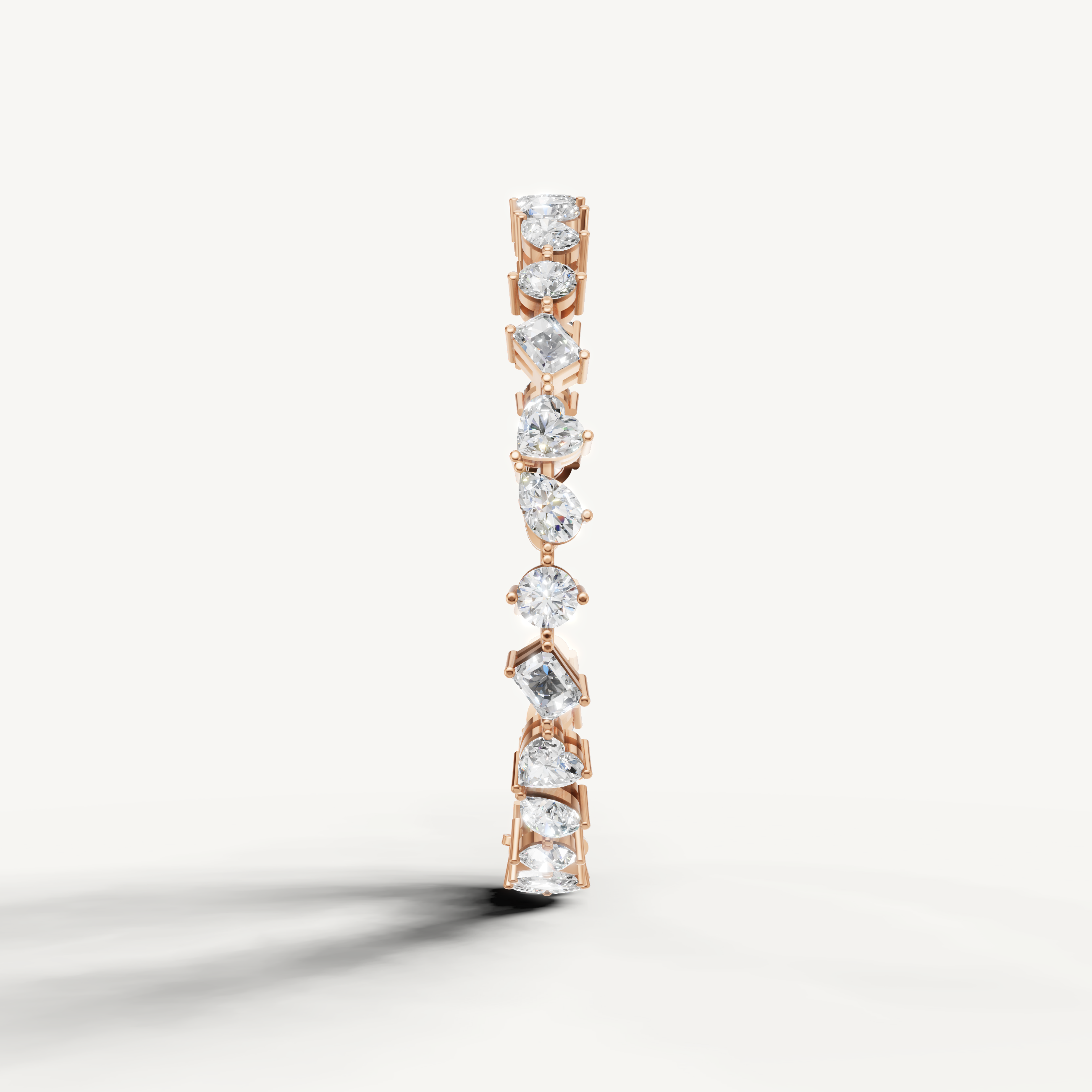 Rose gold diamond bracelet featuring pear and marquise diamonds by Raul Diamonds