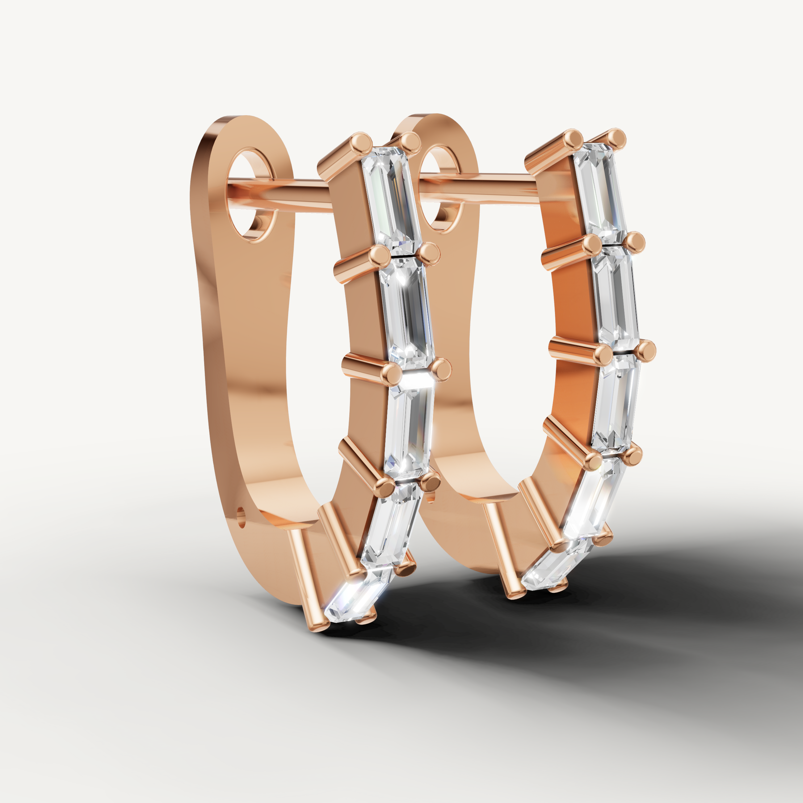 Handmade rose gold designer diamond earrings by Raul Diamonds