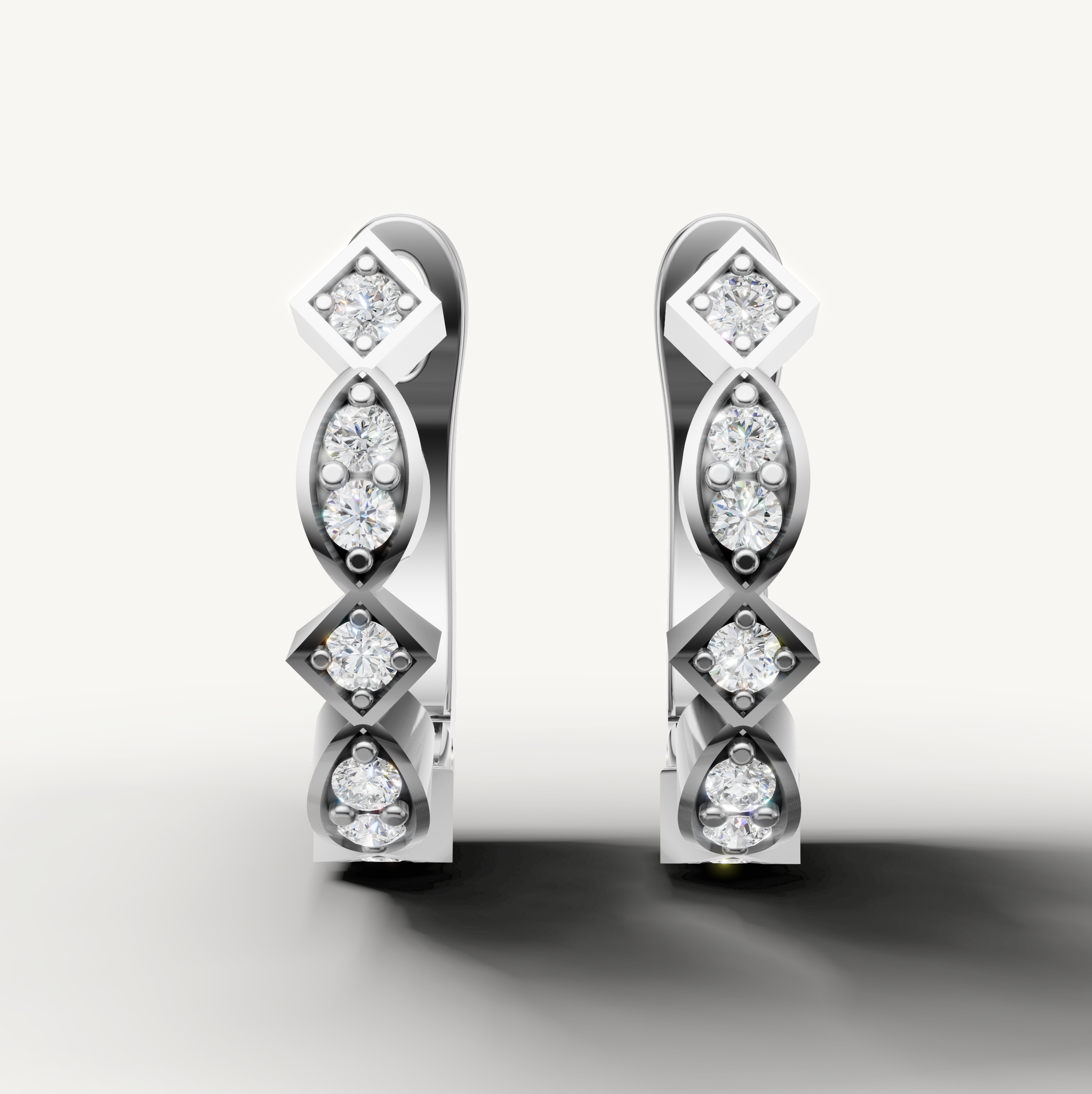 Raul Diamonds white gold diamond earrings for women luxury jewelry