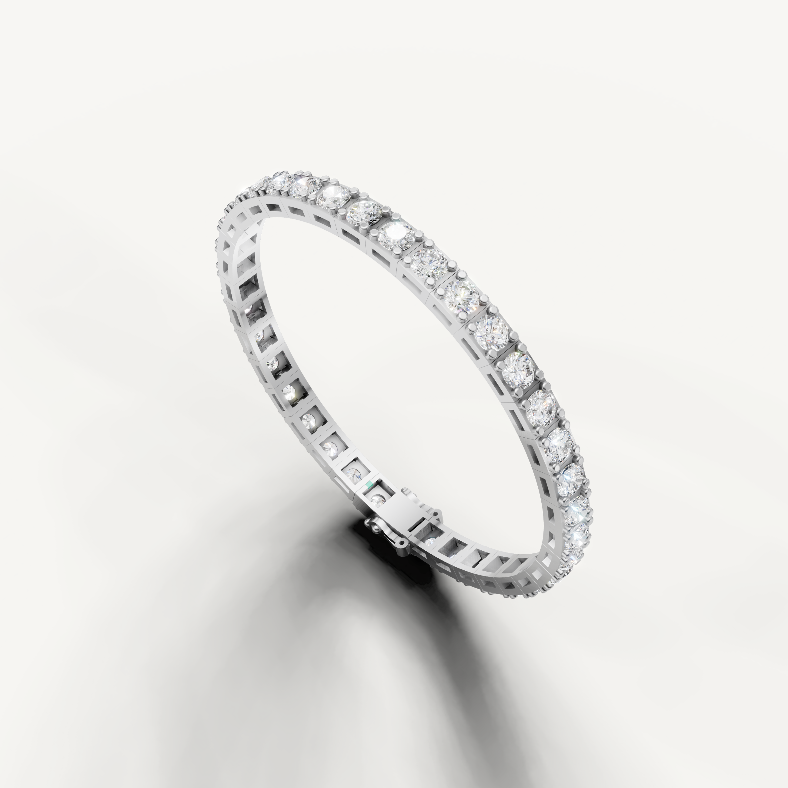 Raul Diamonds handcrafted white gold bracelet with elegant diamond setting