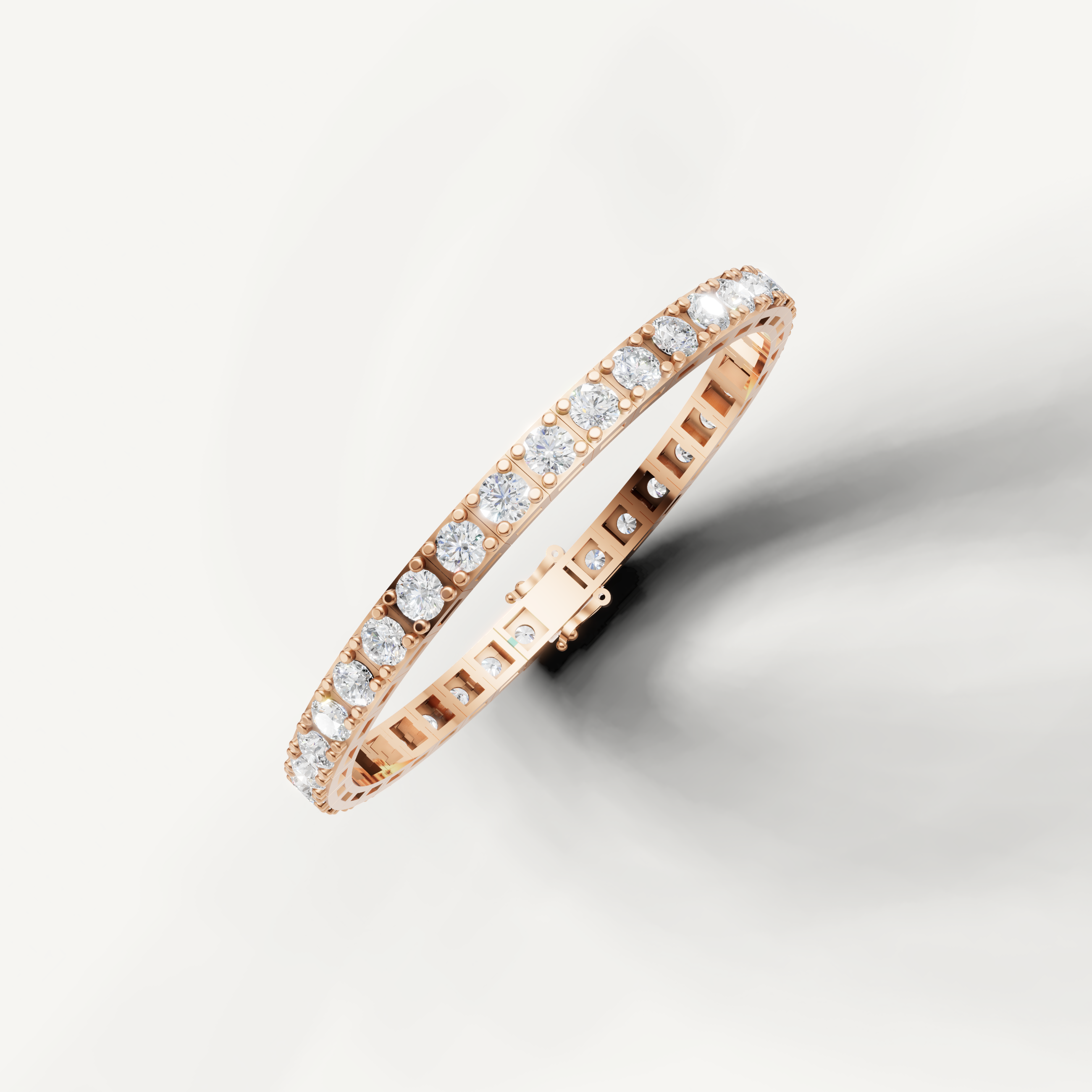 Luxury rose gold bridal tennis bracelet with sparkling diamonds Raul Diamonds