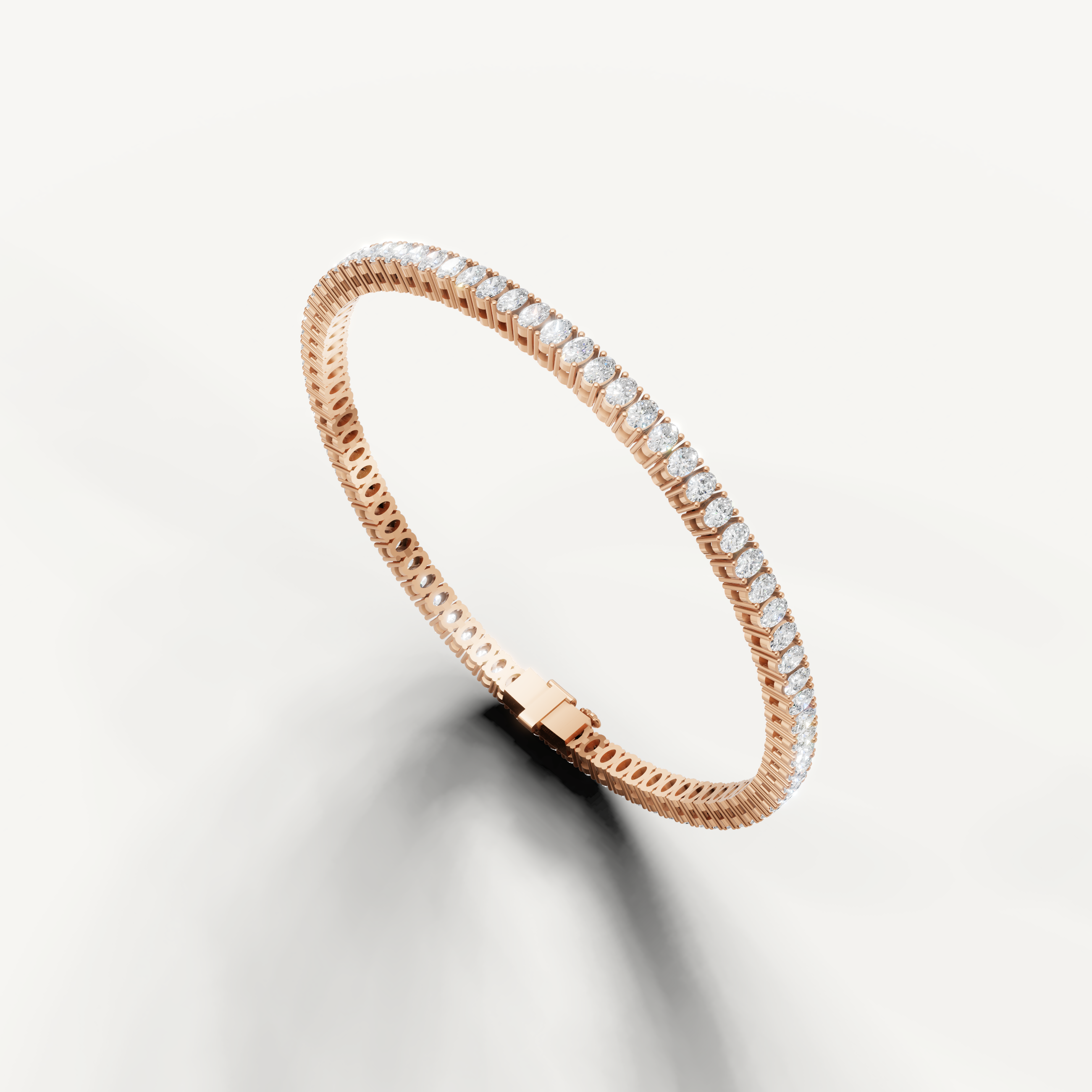 Luxury rose gold diamond tennis bracelet by Raul Diamonds