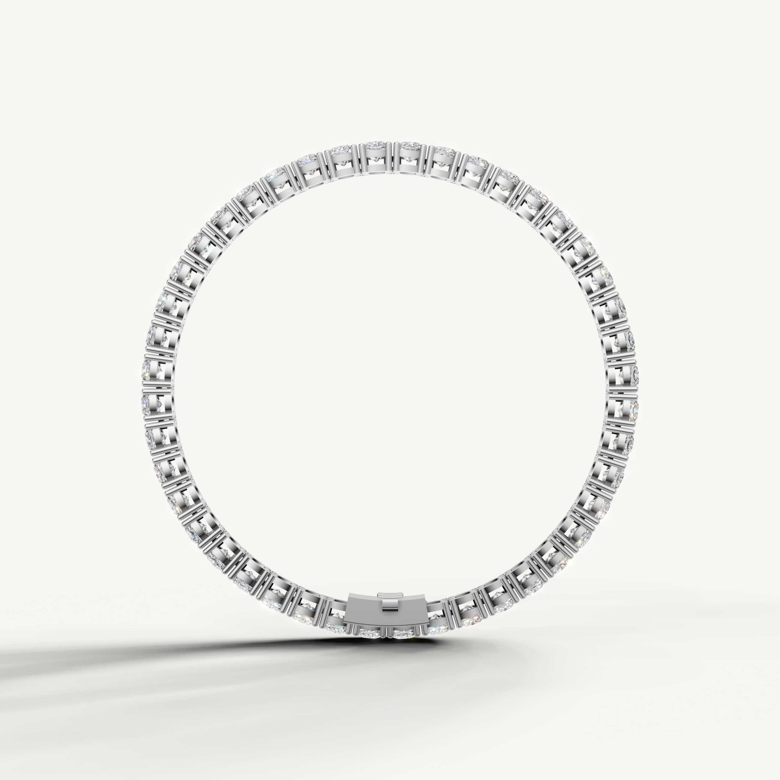 Classic white gold tennis bracelet with brilliant cut diamonds