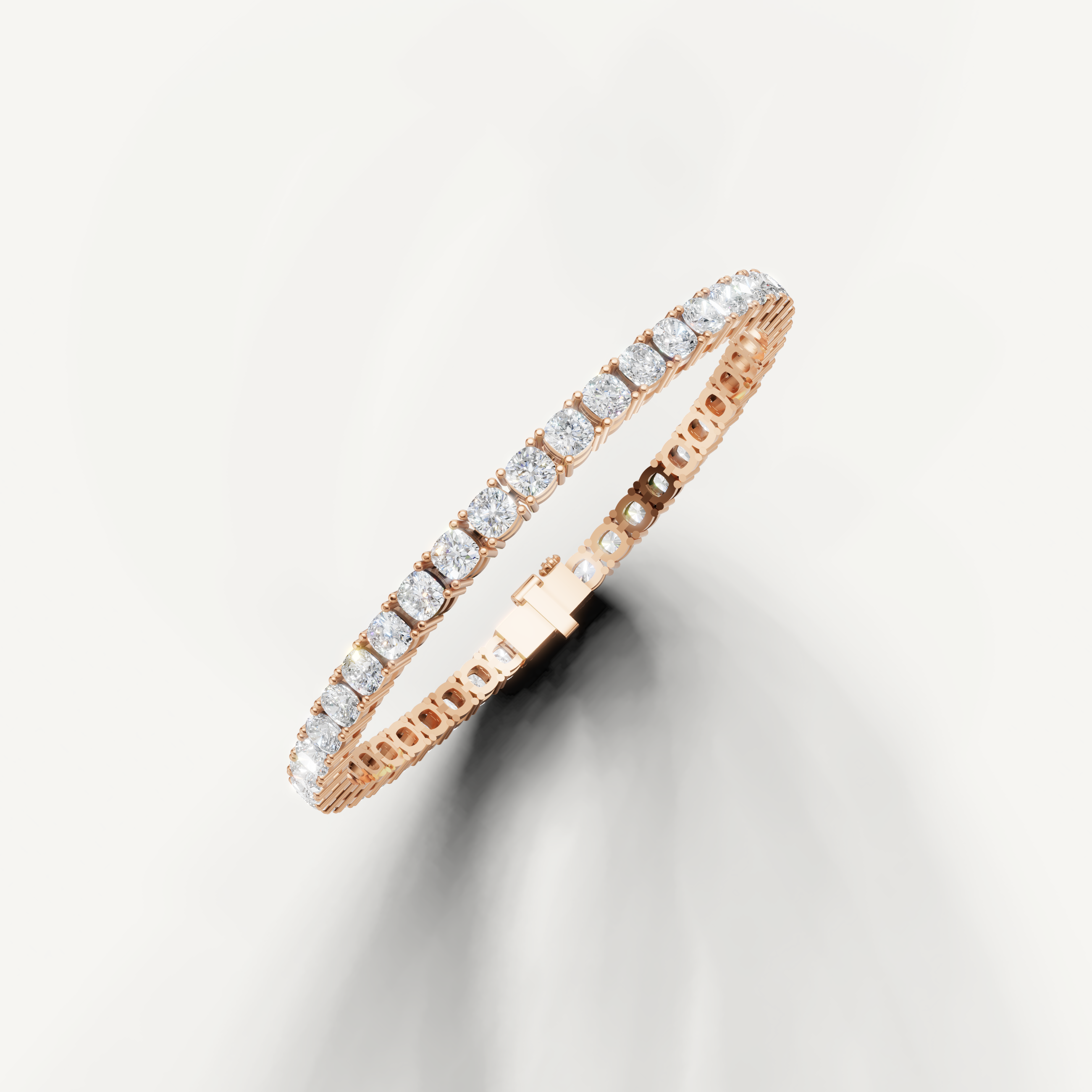 Rose gold diamond tennis bracelet with timeless luxury design