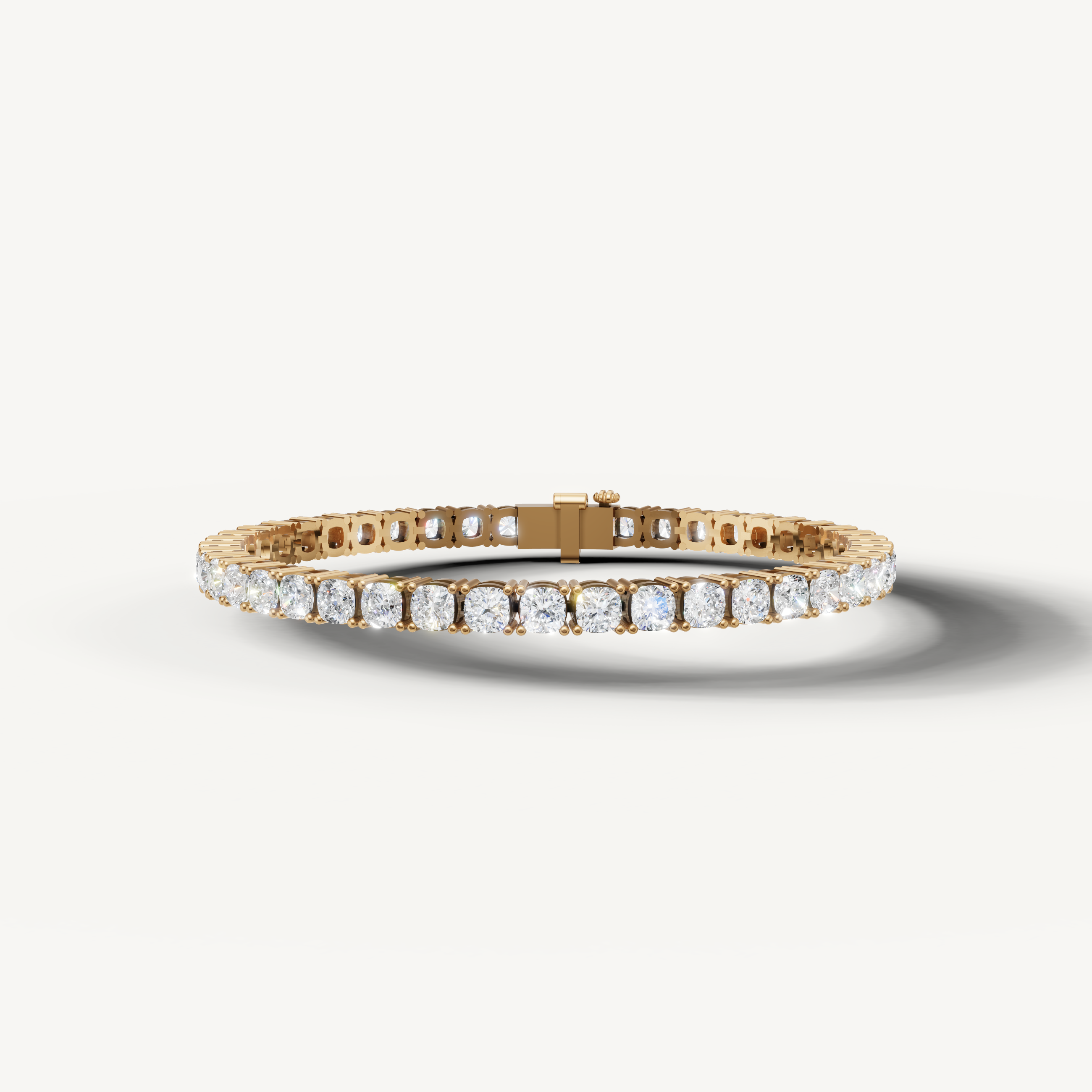 Raul Diamonds yellow gold round diamond tennis bracelet luxury jewelry