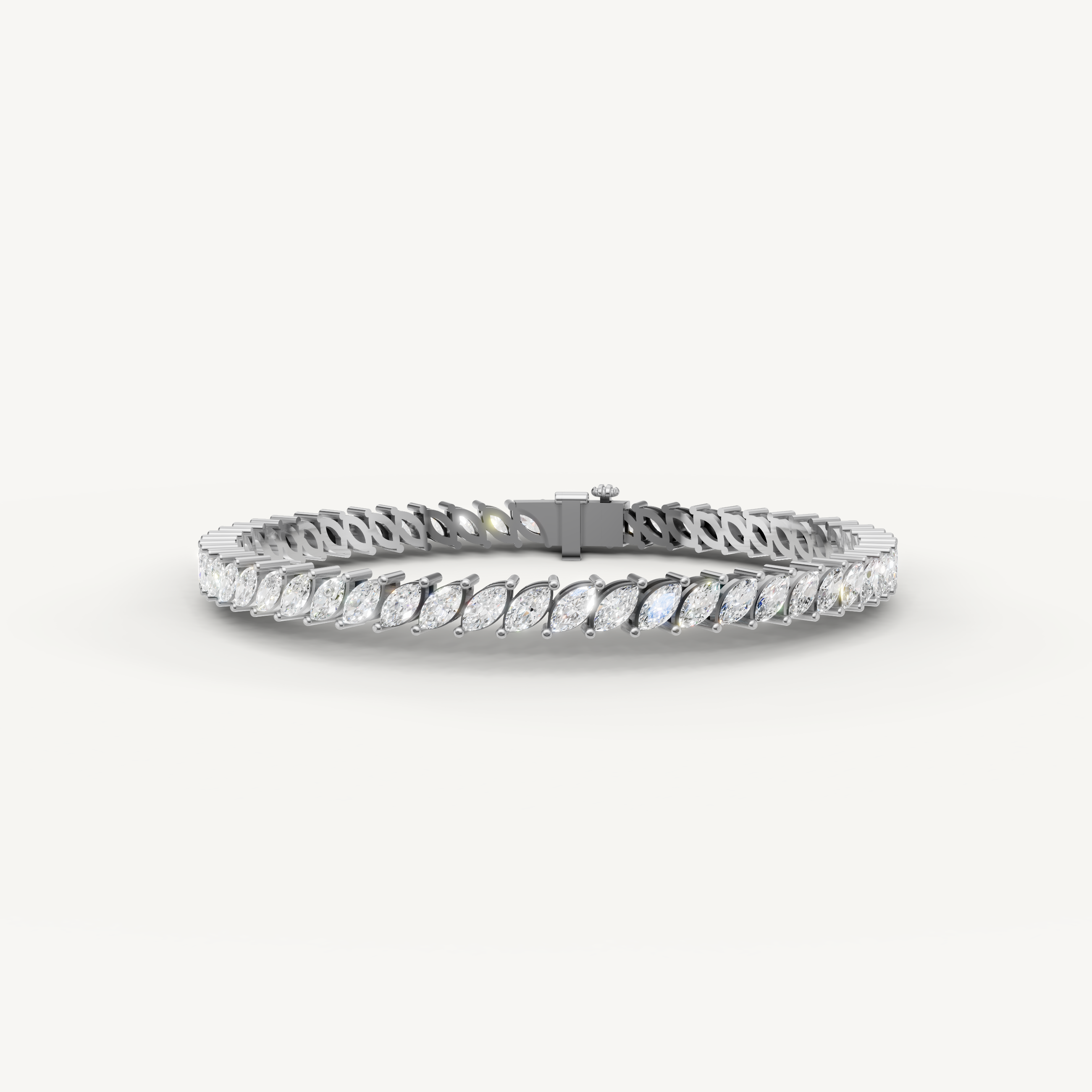Raul Diamonds white gold marquise diamond tennis bracelet luxury jewelry