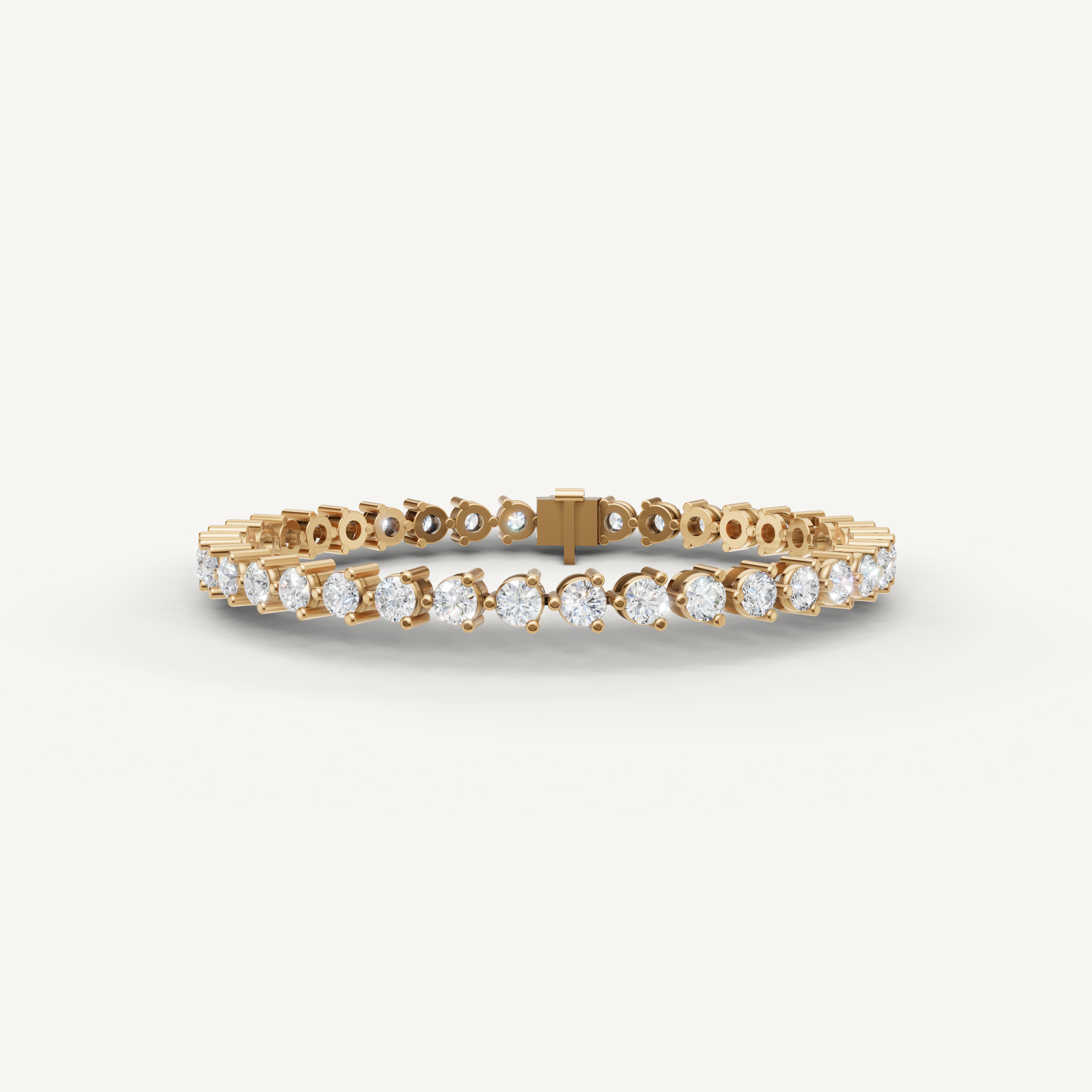 Raul Diamonds yellow gold pear and round diamond tennis bracelet for women