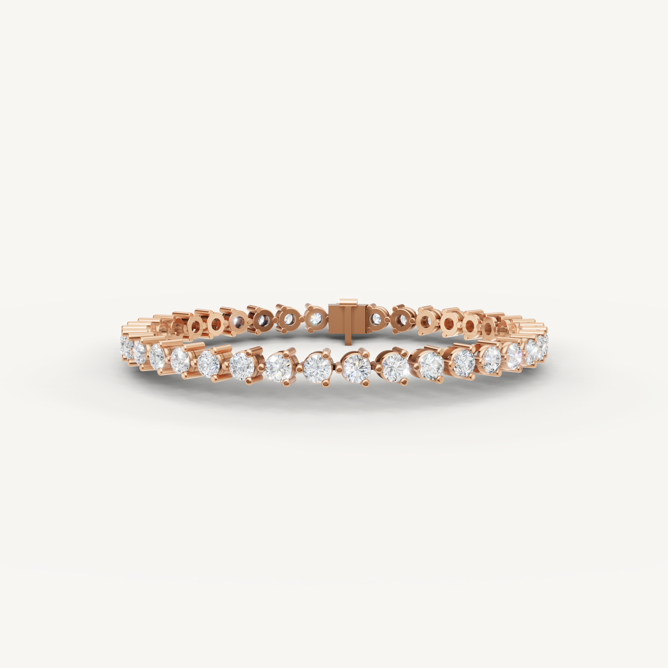 Raul Diamonds rose gold pear and round diamond bracelet with luxury sparkle