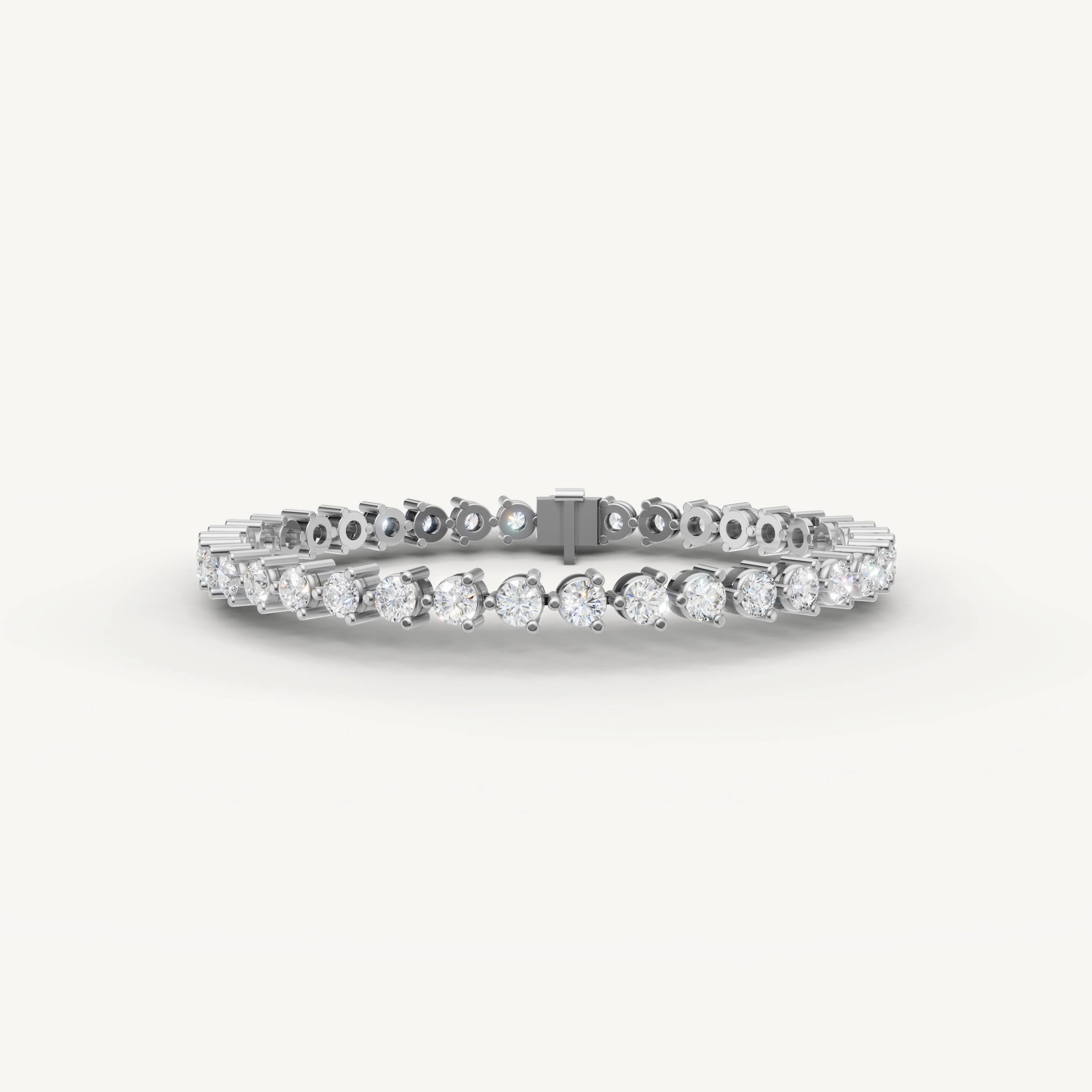 Raul Diamonds white gold pear and round diamond tennis bracelet for women