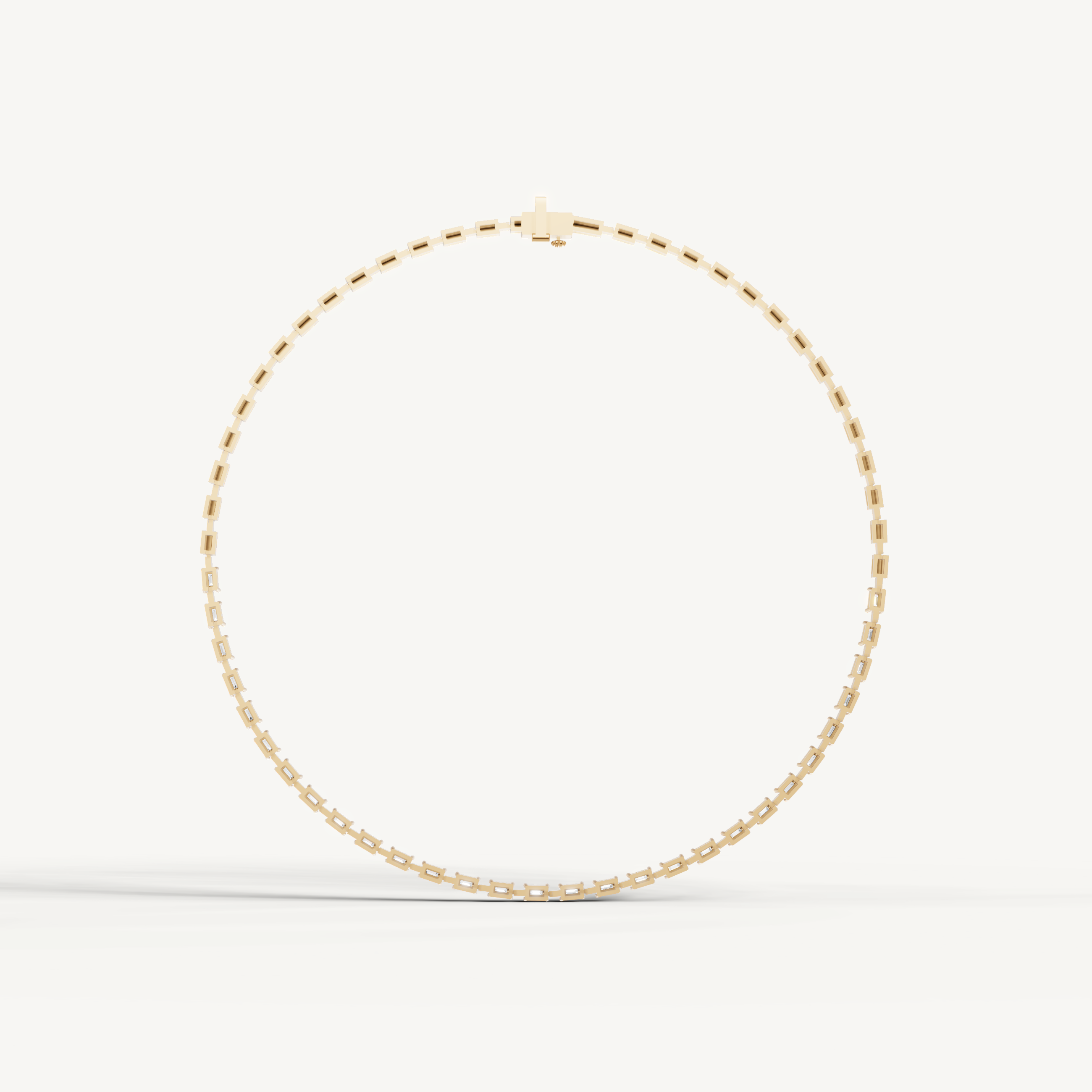 Luxury Emerald Lab Diamond Statement Necklace in Yellow Gold