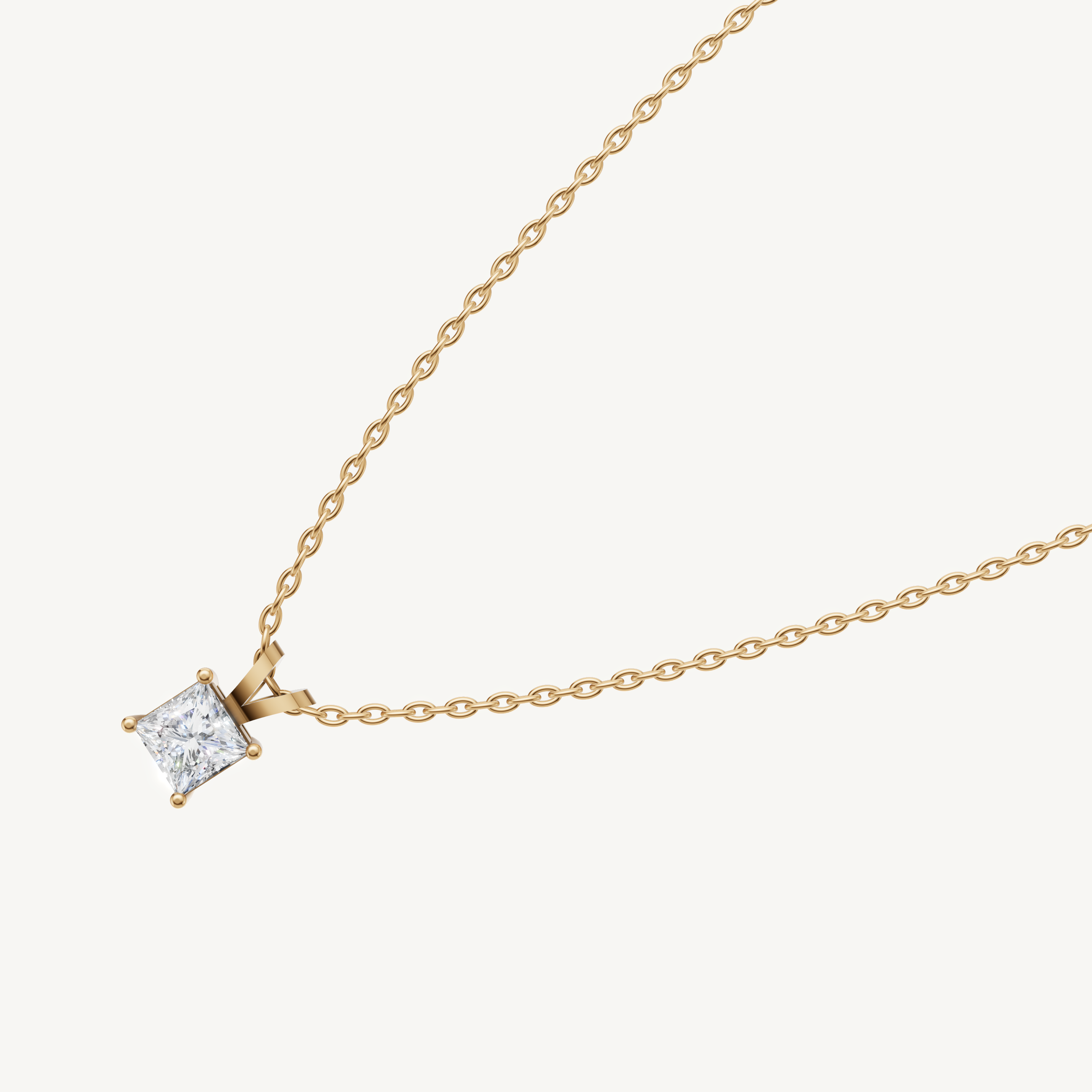 Everyday Princess Cut Lab Grown Diamond Pendant by Raul Diamonds