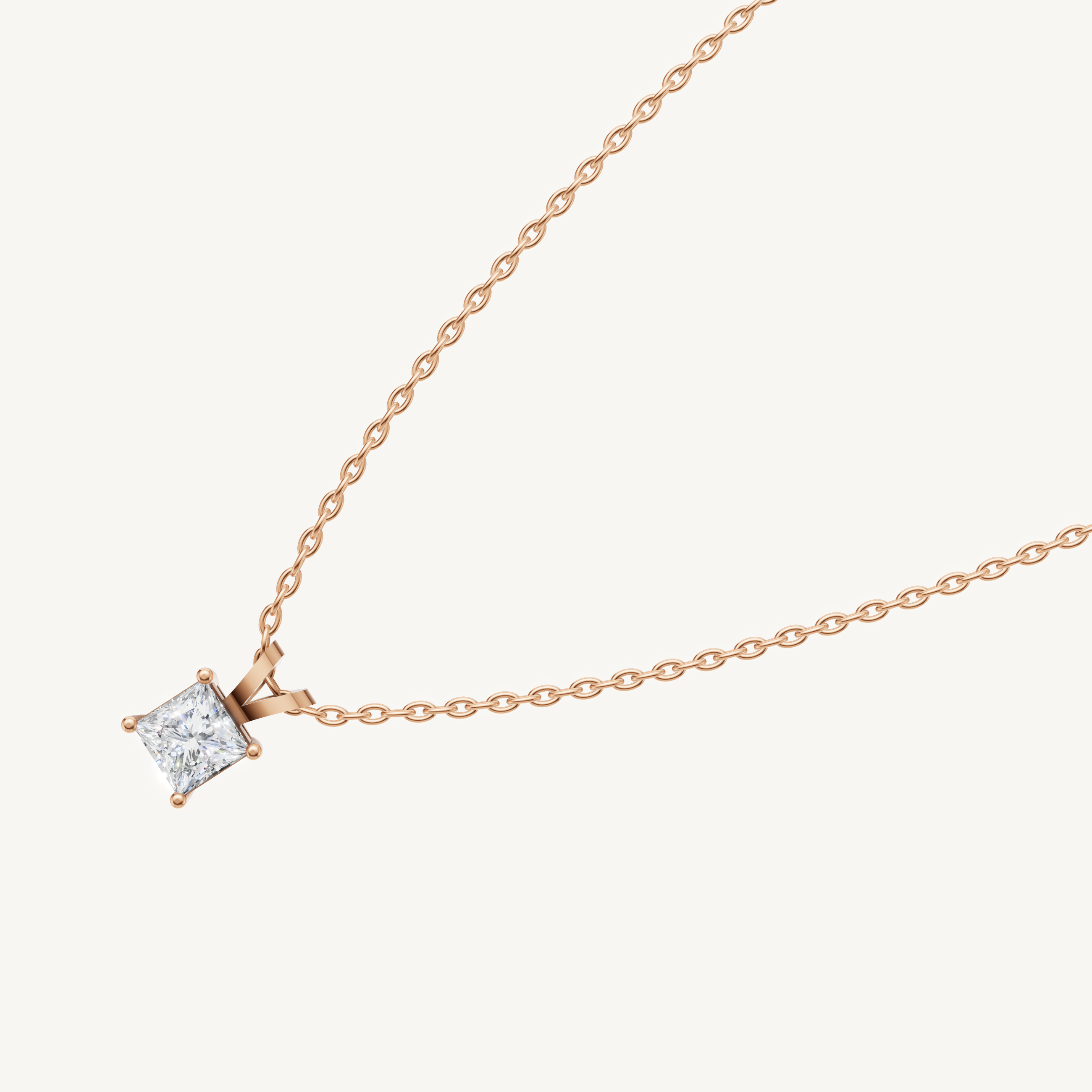 Everyday Princess Cut Lab Grown Diamond Pendant by Raul Diamonds