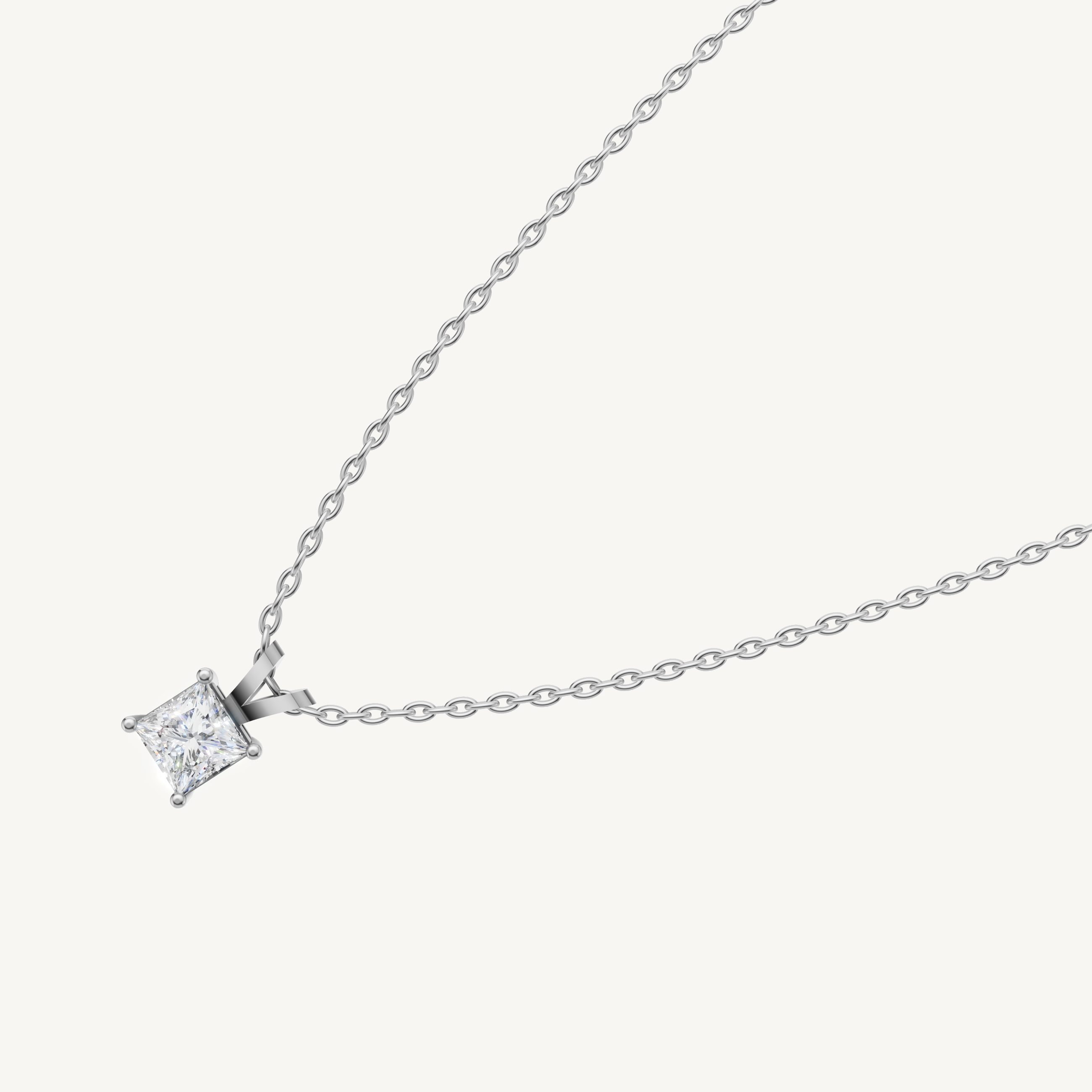 Everyday Princess Cut Lab Grown Diamond Pendant by Raul Diamonds