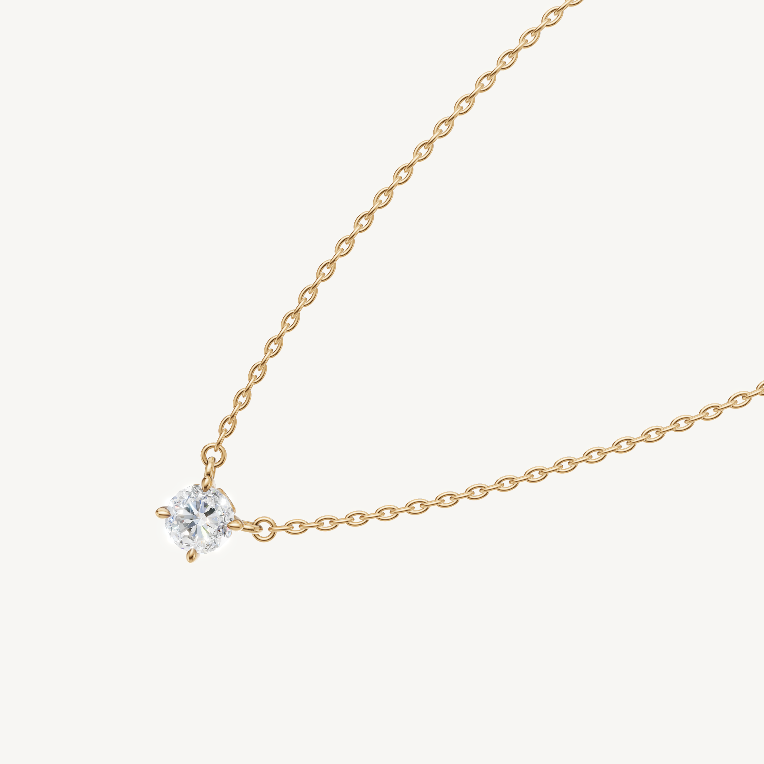 Elegant Round Brilliant Lab Grown Diamond Pendant Set by Raul Diamonds