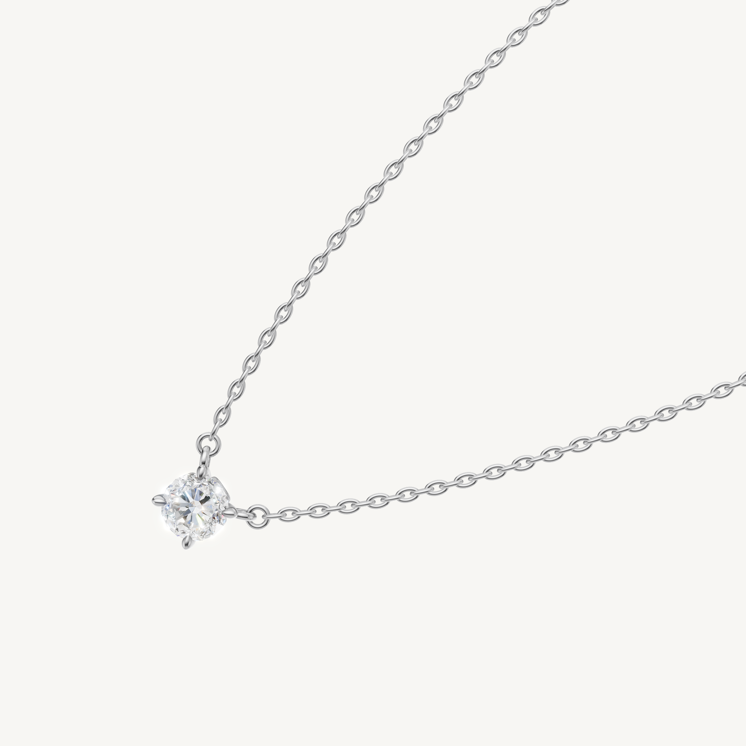 Elegant Round Brilliant Lab Grown Diamond Pendant Set by Raul Diamonds