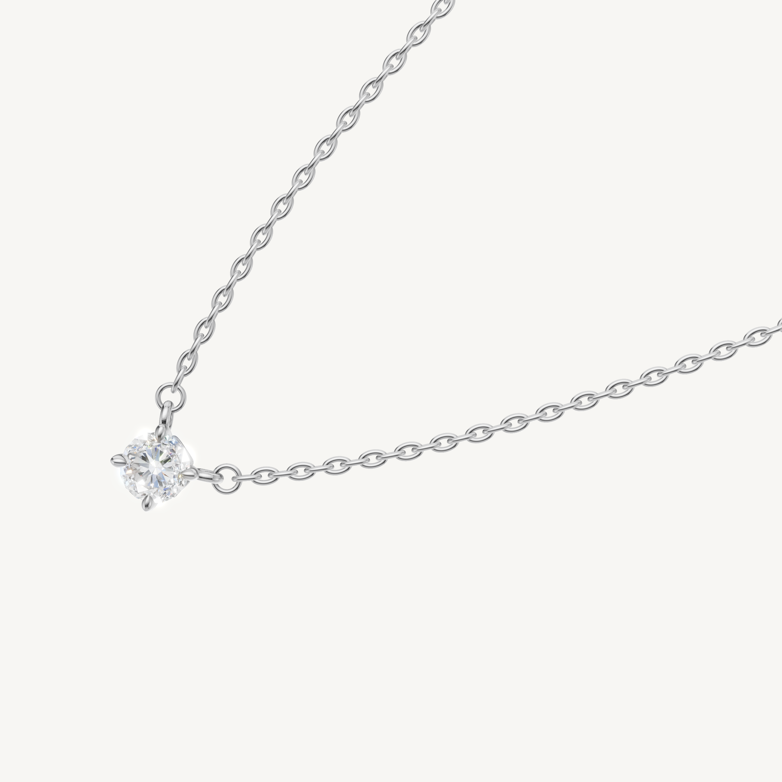 Fine Jewelry Round Brilliant Lab Grown Diamond Pendant by Raul Diamonds