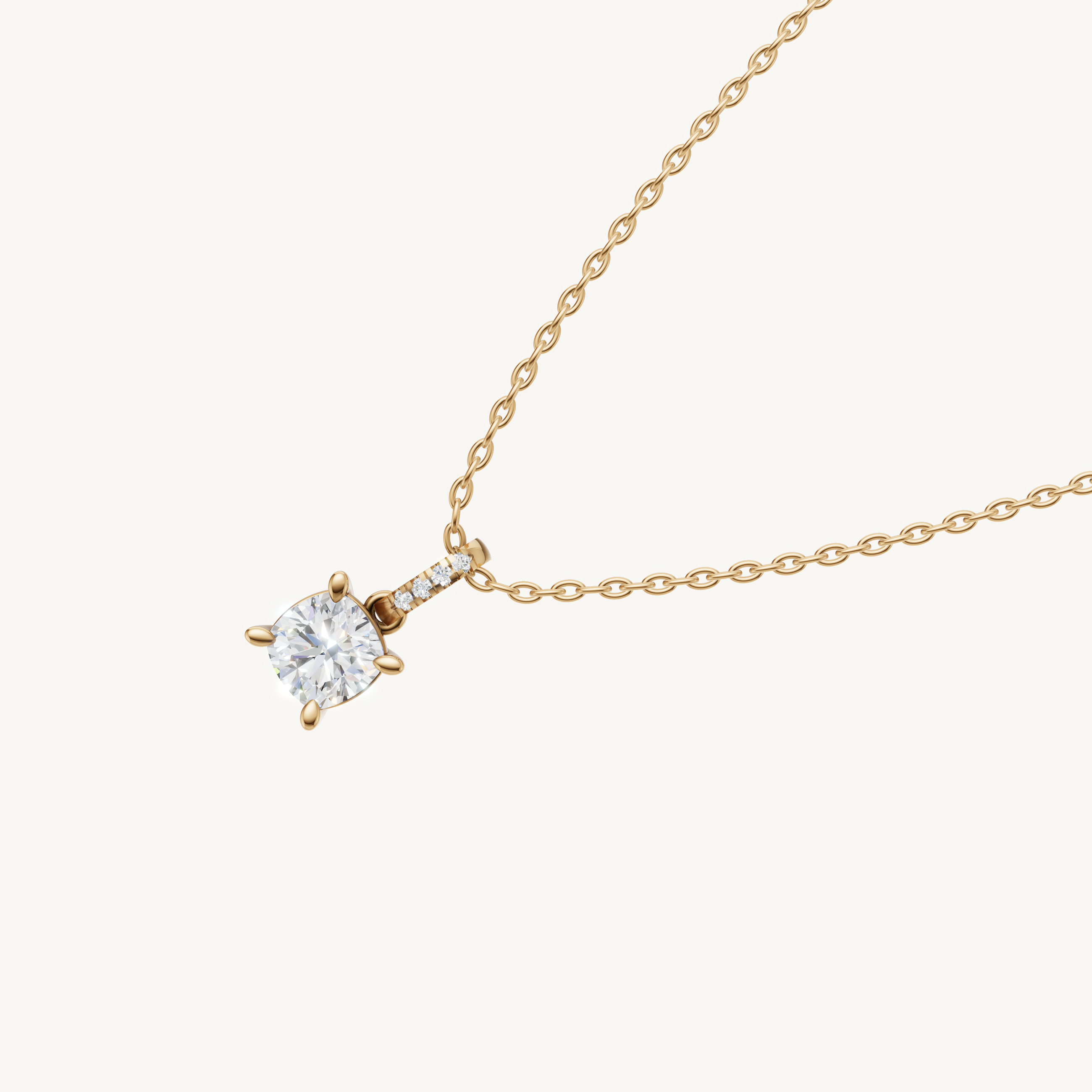 Fine Jewelry Cushion Cut Lab Grown Diamond Pendant by Raul Diamonds