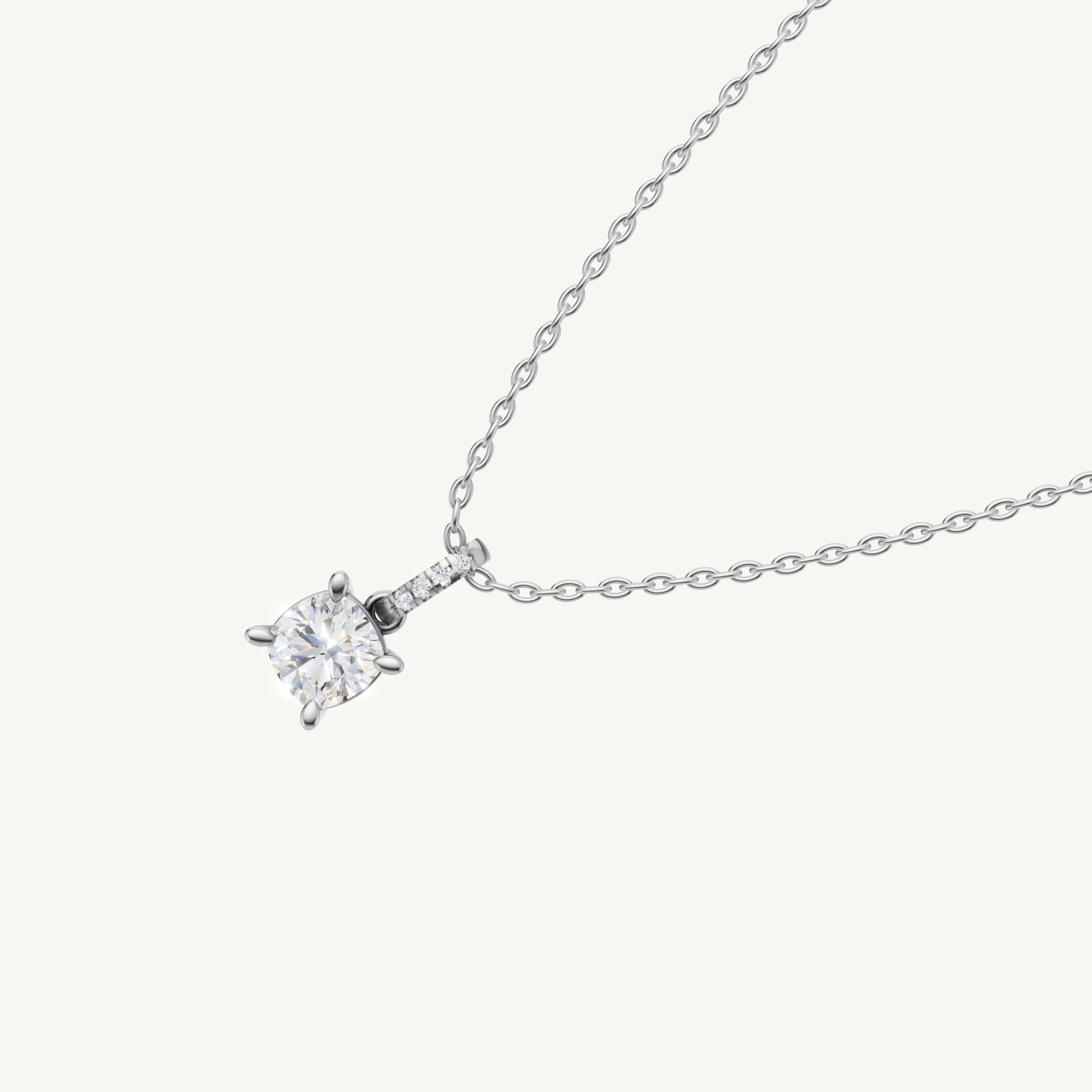Fine Jewelry Cushion Cut Lab Grown Diamond Pendant by Raul Diamonds