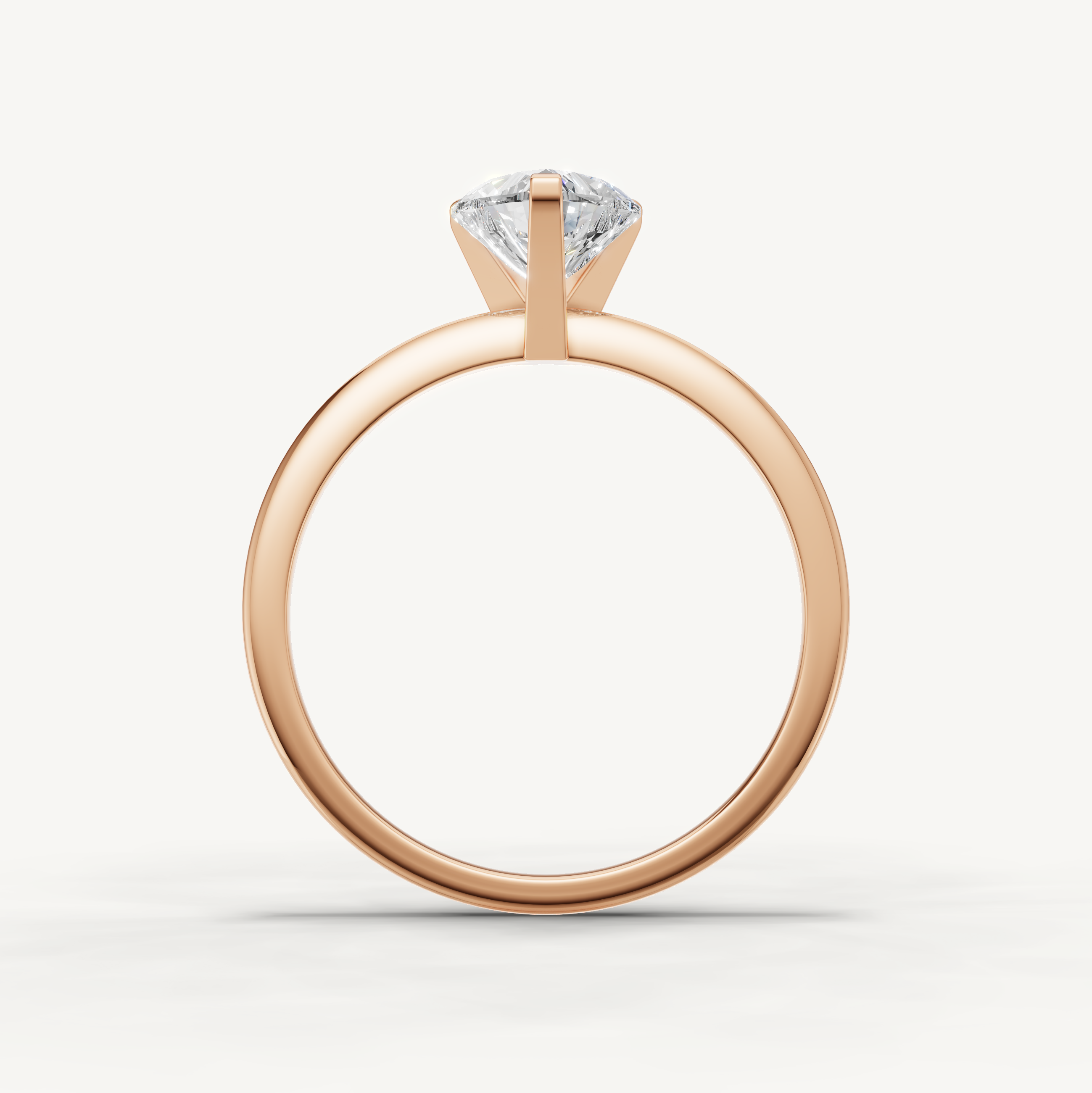 Luxury rose gold heart cut diamond ring with elegant solitaire setting by Raul Diamonds