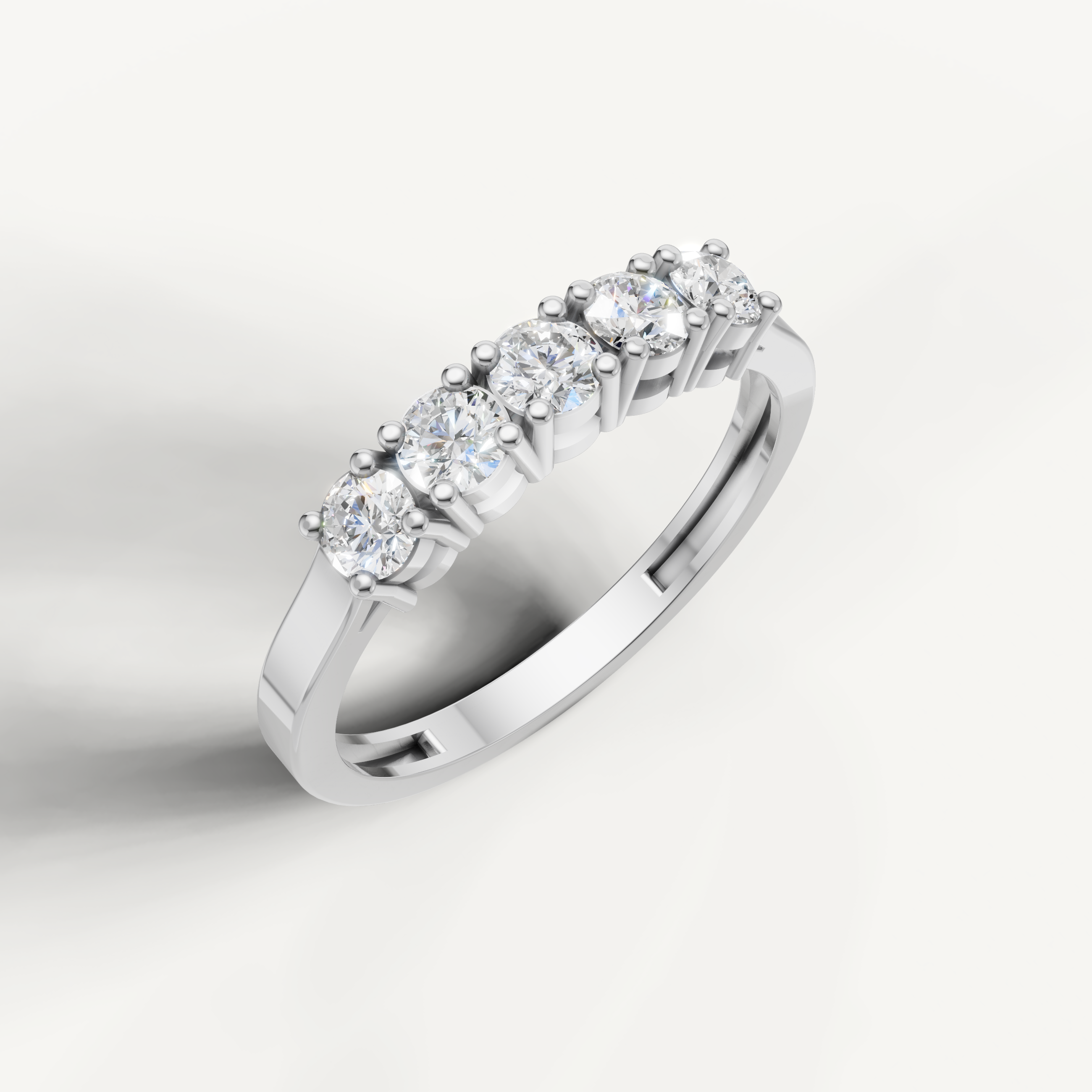 White gold round diamond anniversary wedding ring for women Raul Diamonds