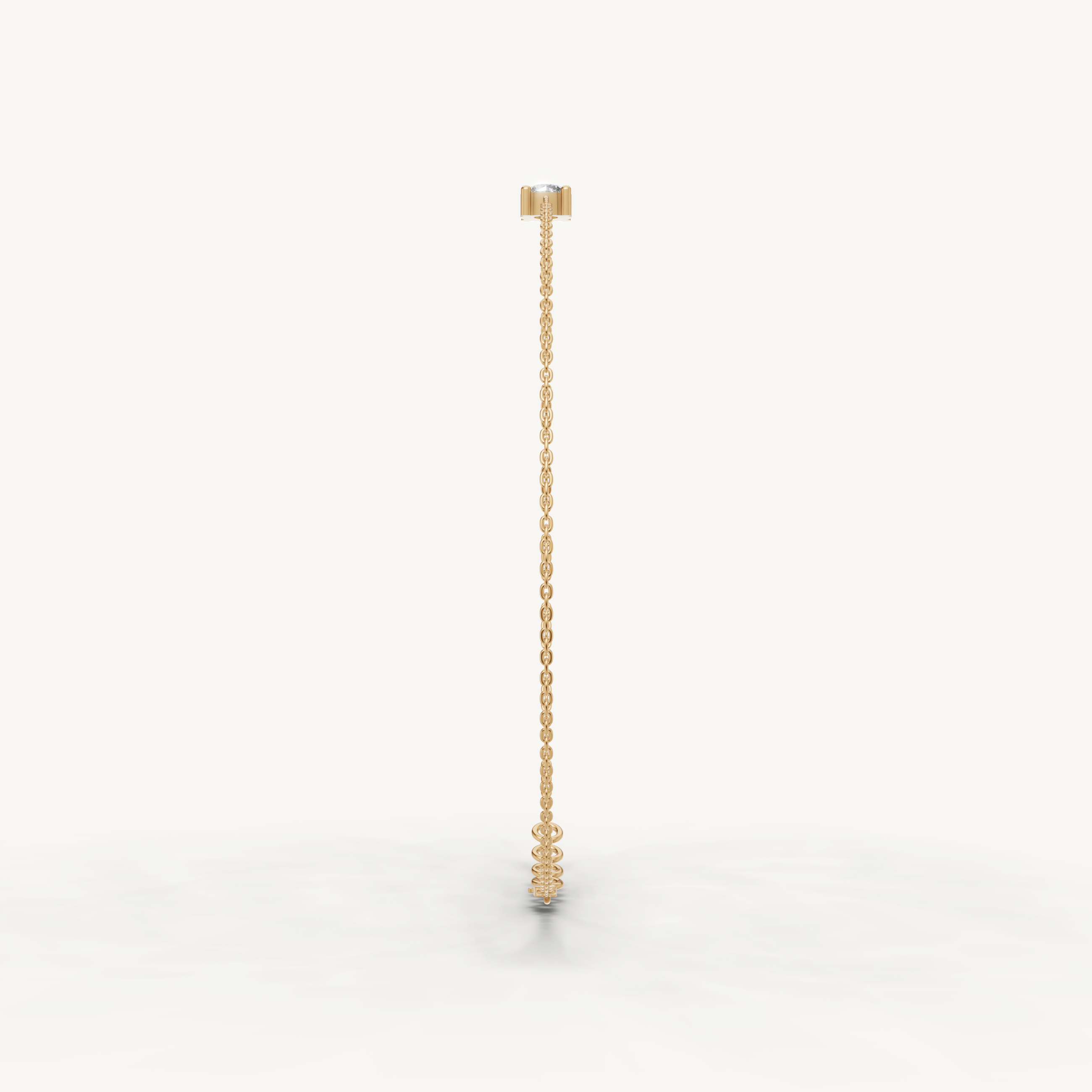 Round Lab Grown Diamond Solitaire Bracelet in 14K Yellow Gold