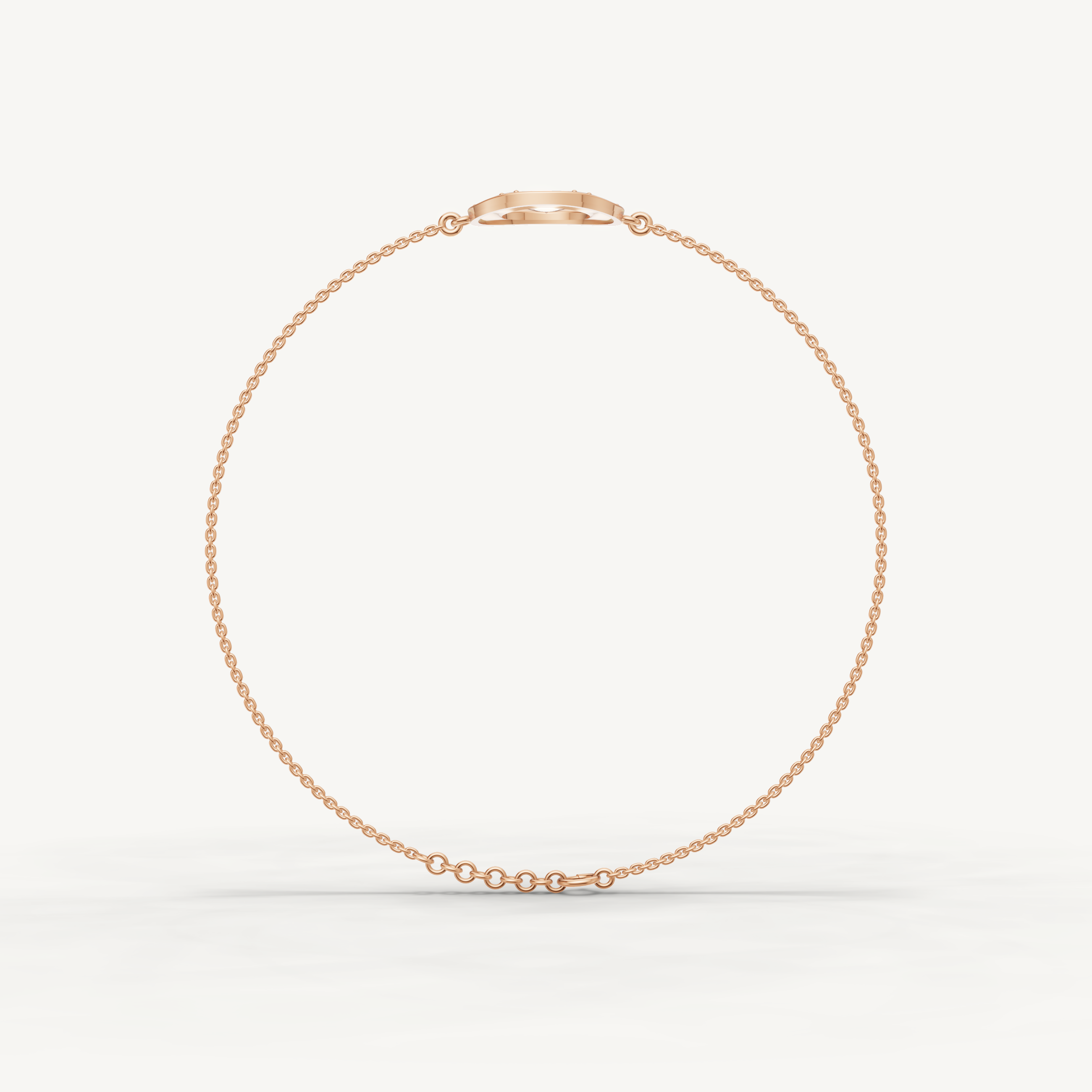 Lab Grown Diamond Star Circle Bracelet in 14K Yellow Gold