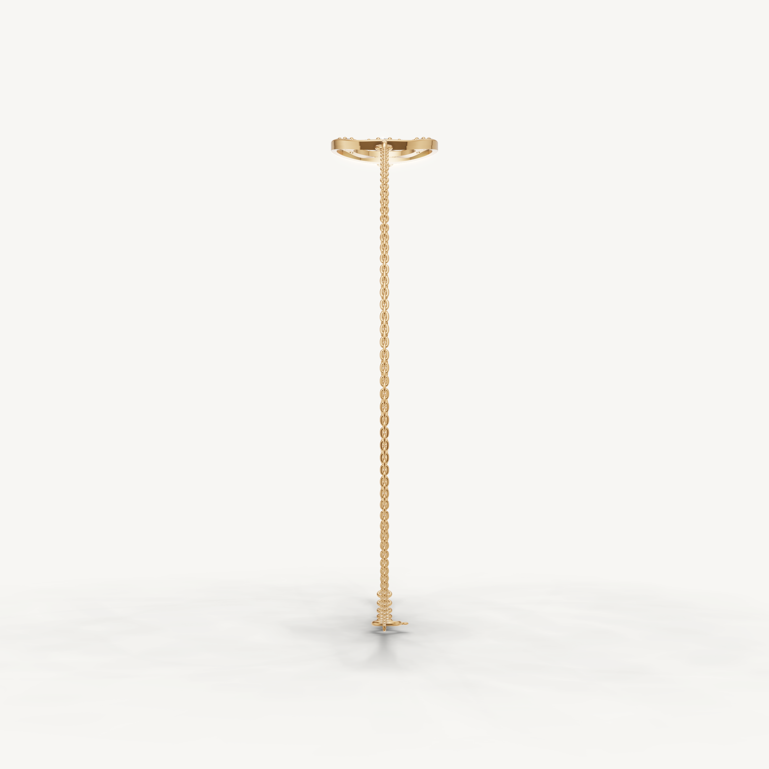 Lab Grown Diamond Star Circle Bracelet in 14K Yellow Gold