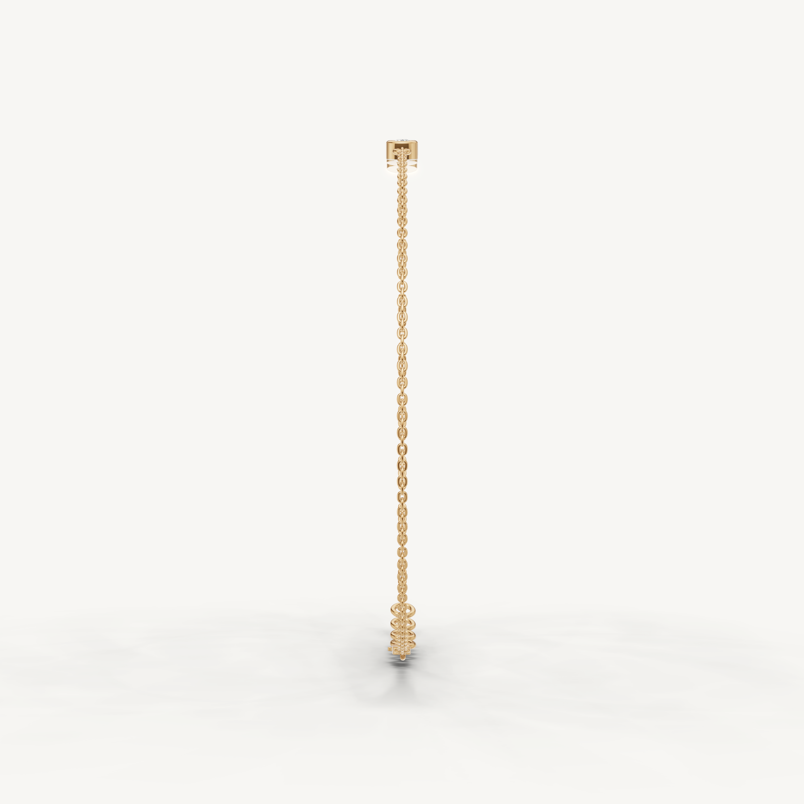 Four Stone Lab Grown Diamond Station Bracelet in 14K Yellow Gold