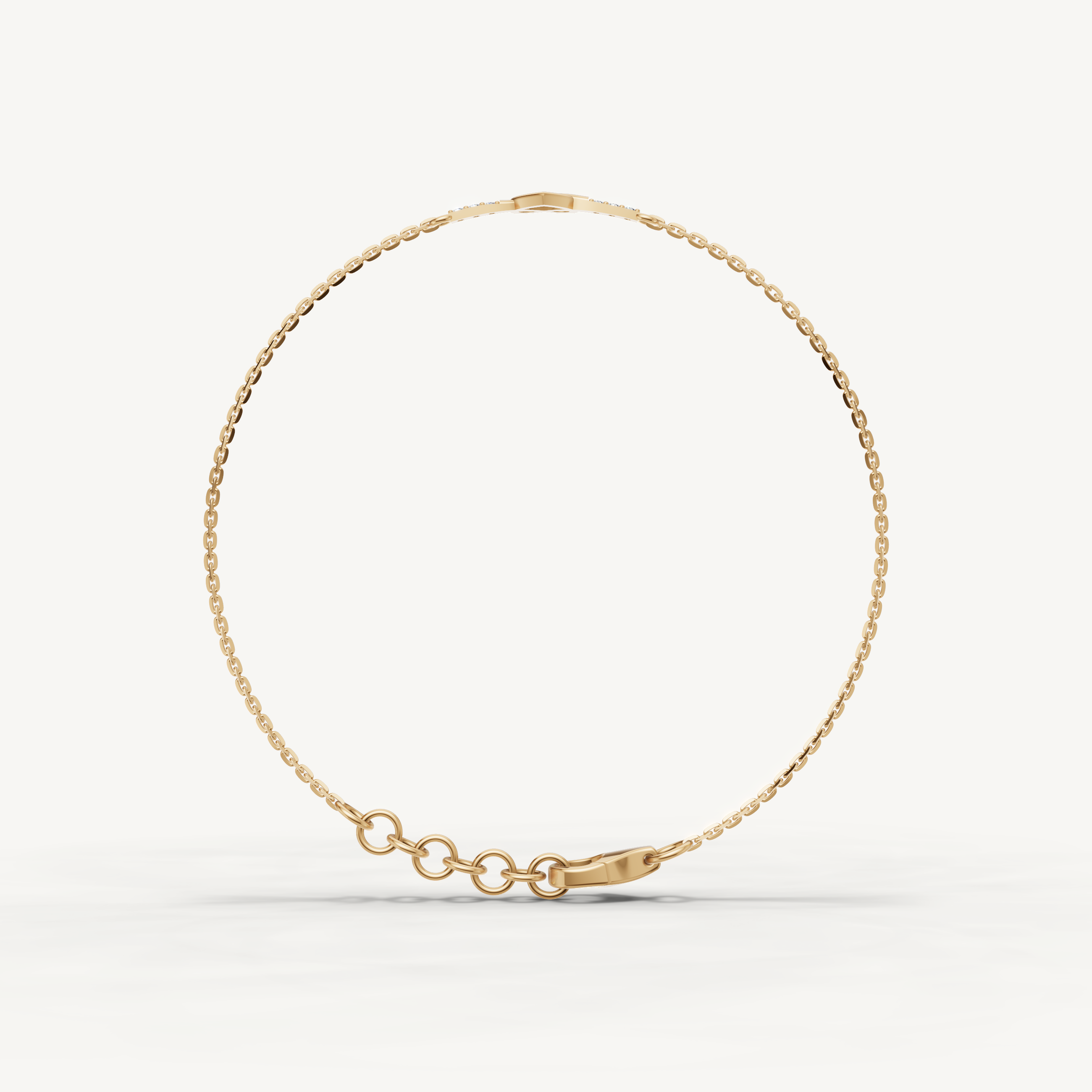 Infinity Heart Lab Grown Diamond Bracelet in 14K Rose Gold
