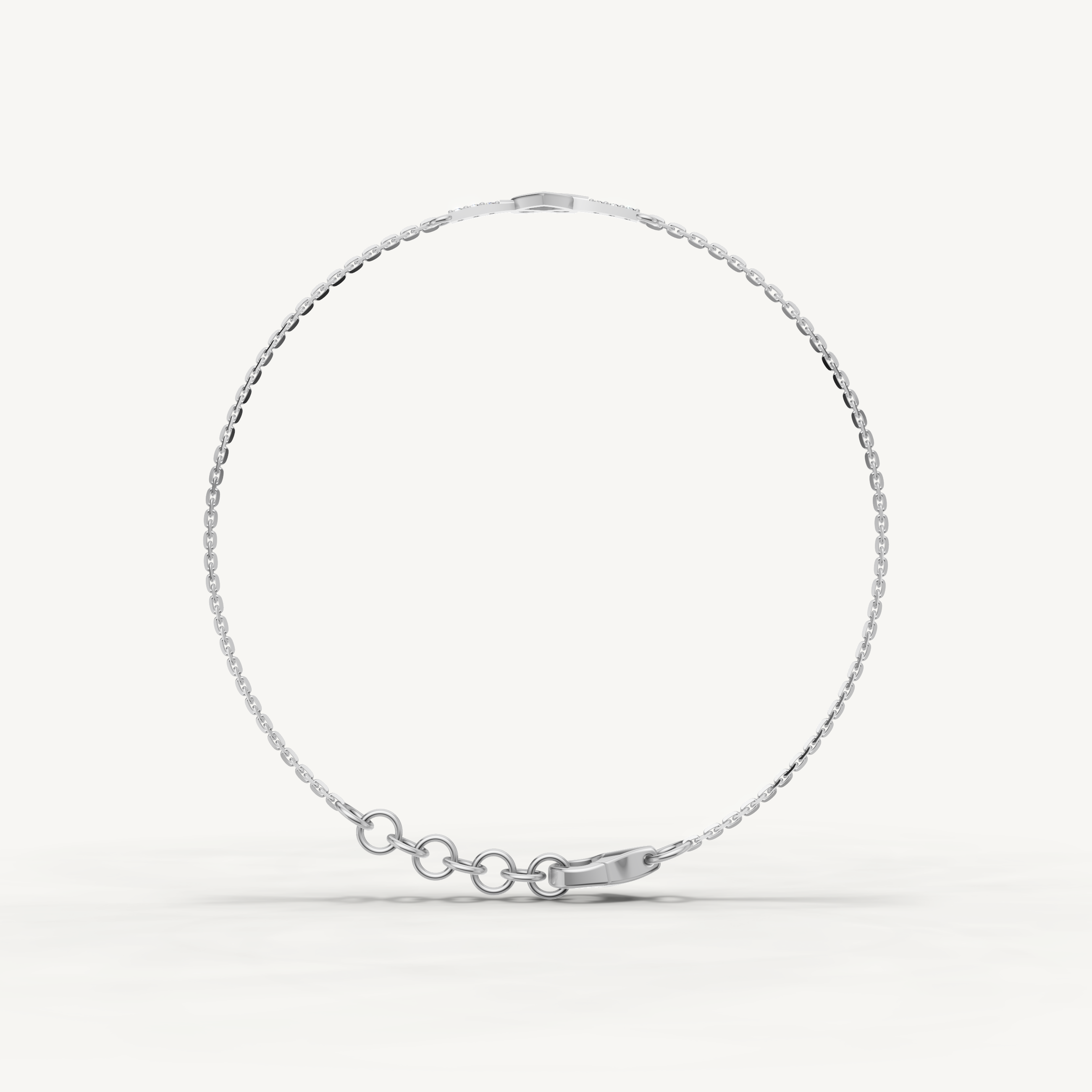 Infinity Heart Lab Grown Diamond Bracelet in 14K Rose Gold