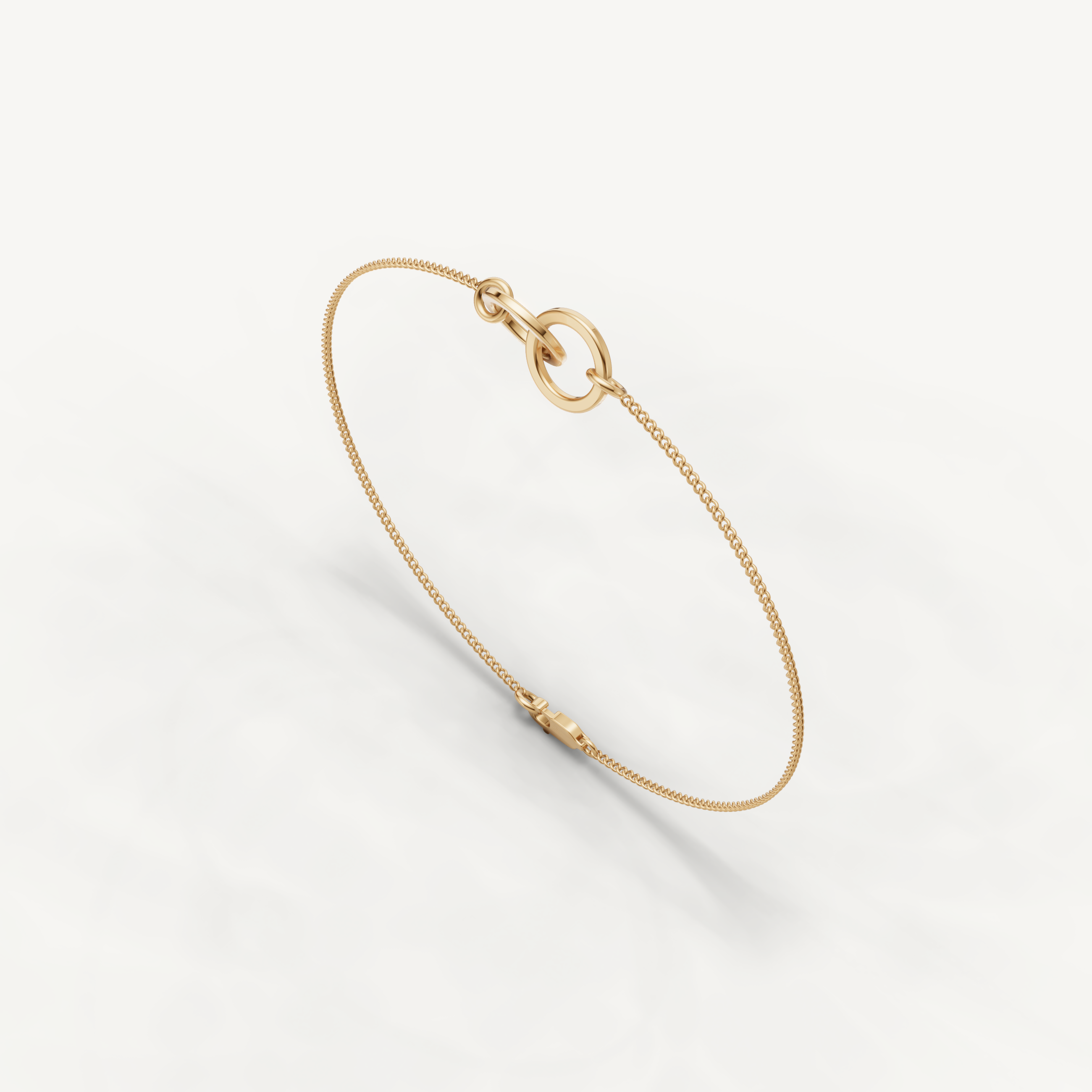 Paperclip Link Chain Bracelet in 14K Yellow Gold