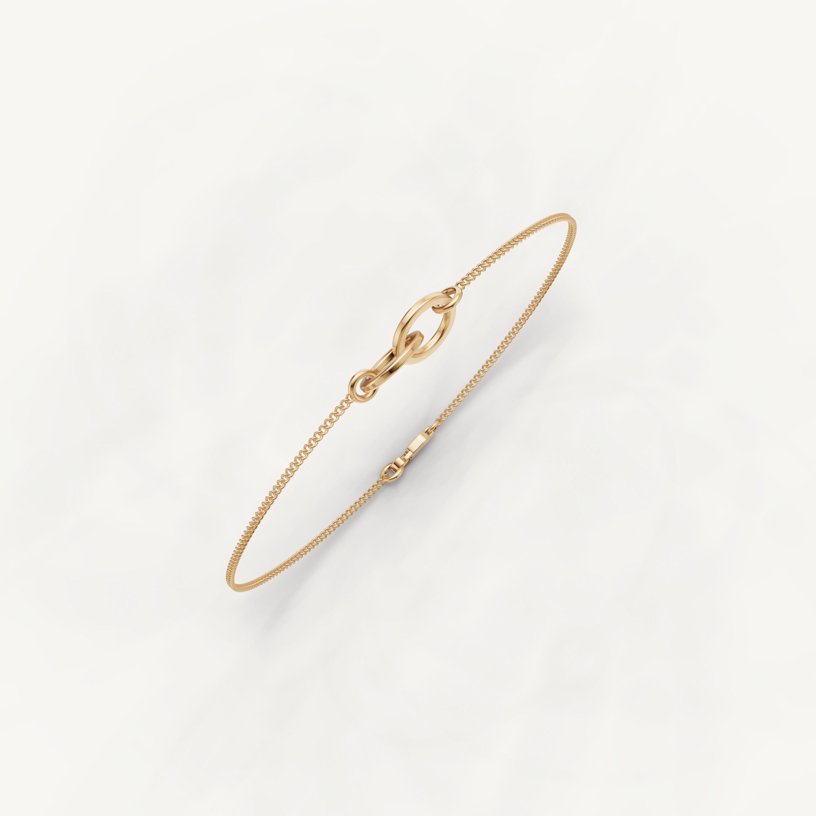 Paperclip Link Chain Bracelet in 14K Yellow Gold