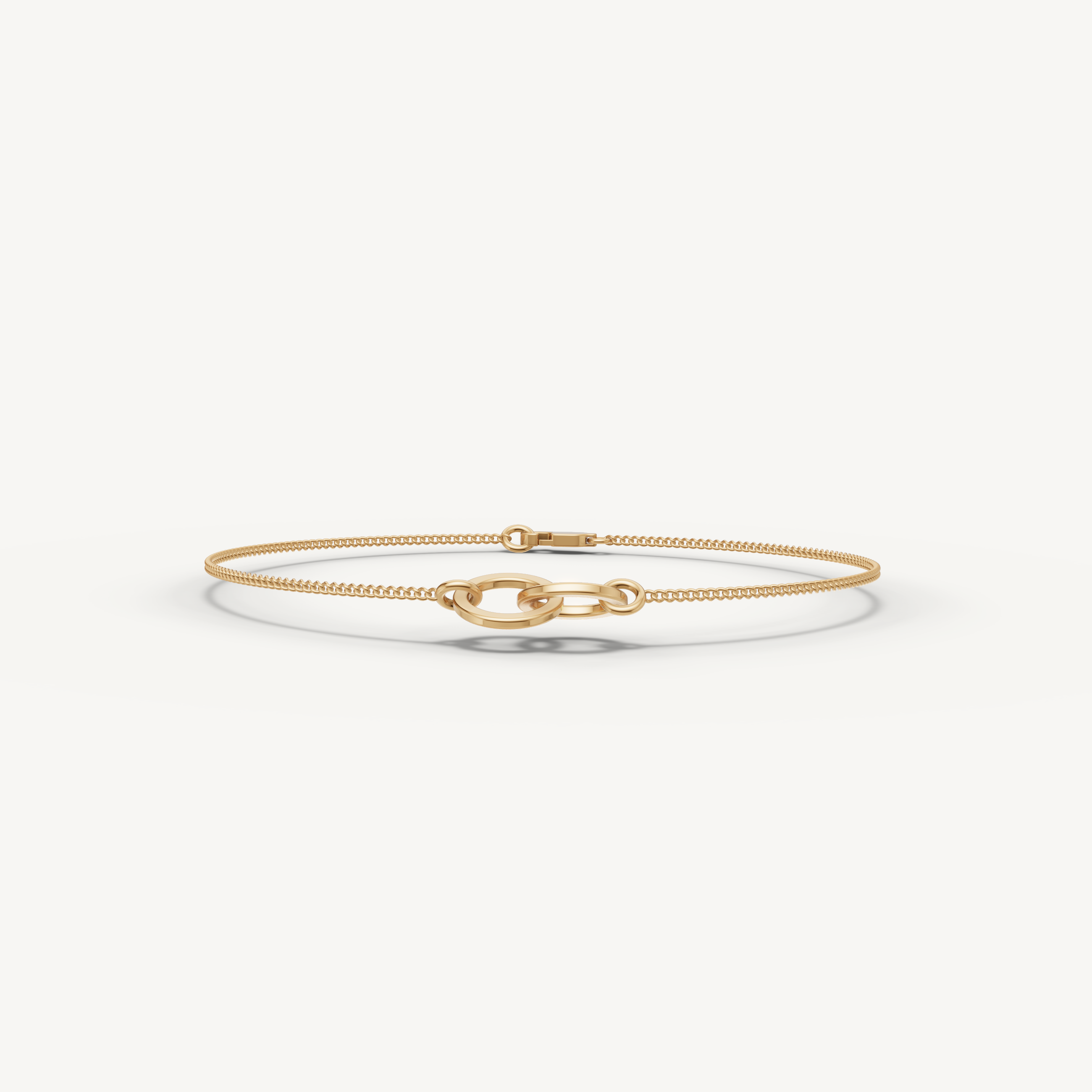 Paperclip Link Chain Bracelet in 14K Yellow Gold