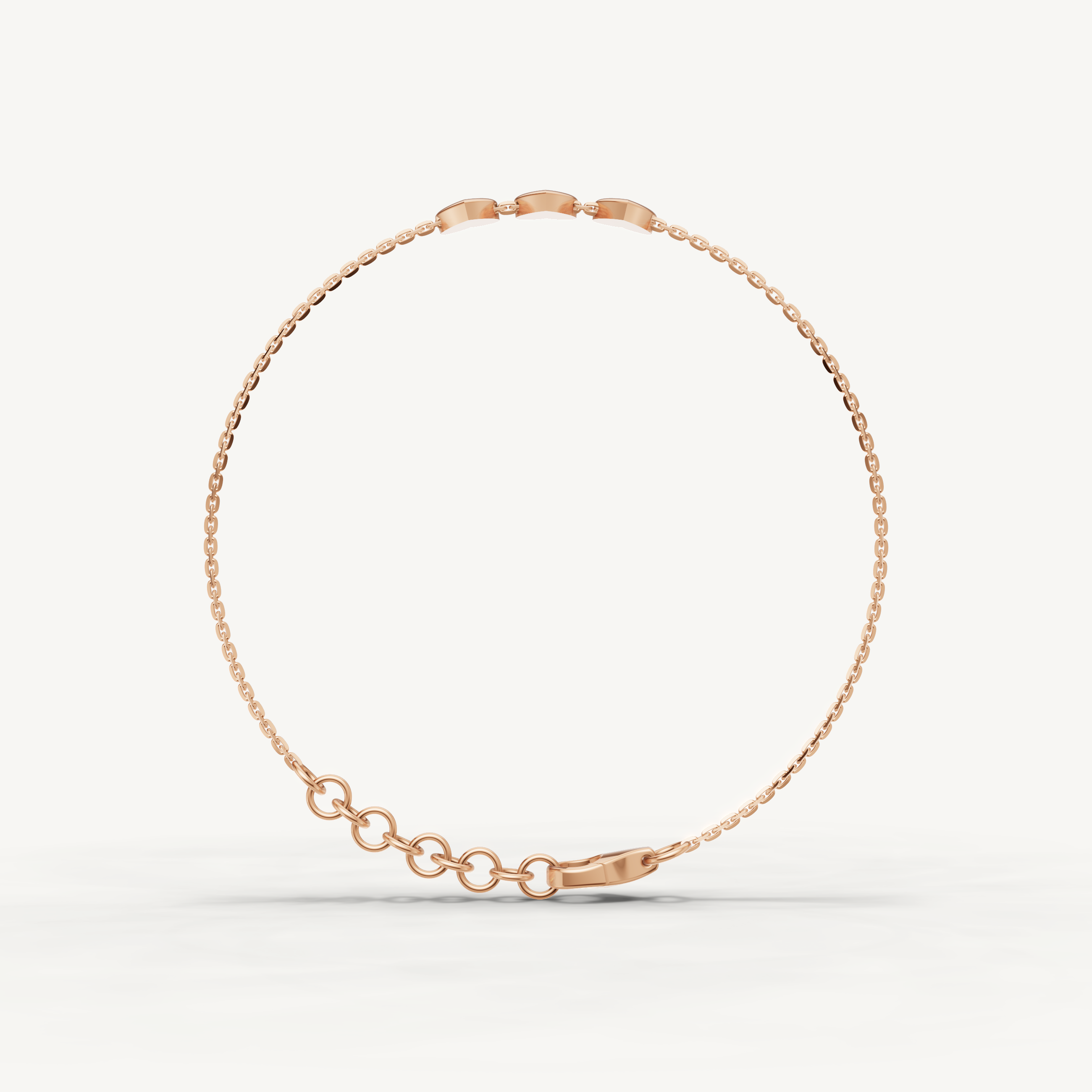 Triple Heart Charm Bracelet in 14K Yellow Gold