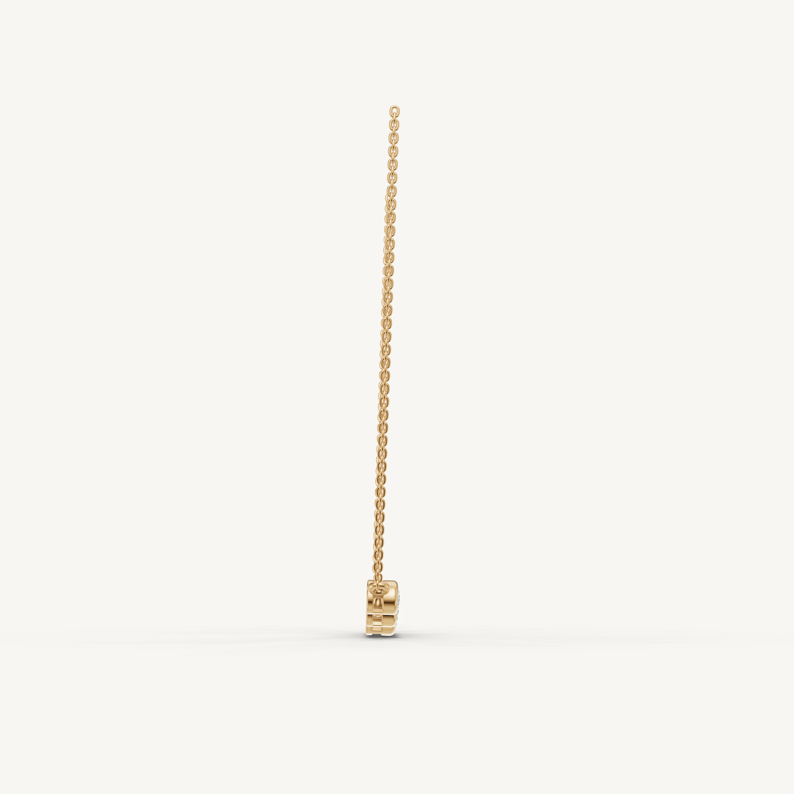 Five Stone Lab Grown Diamond Station Necklace in 14K Rose Gold