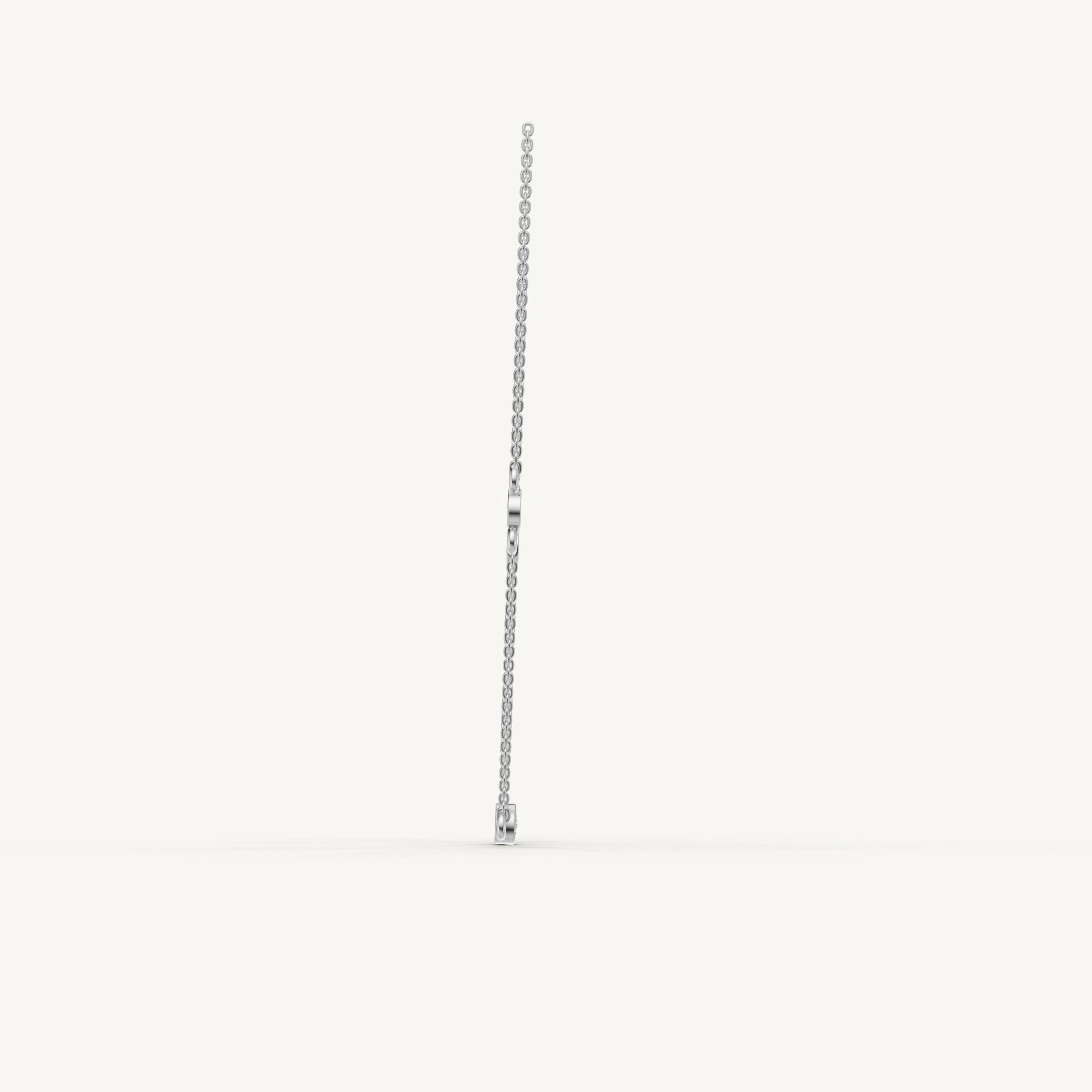 Three Station Lab Grown Diamond Necklace in 14K Yellow Gold