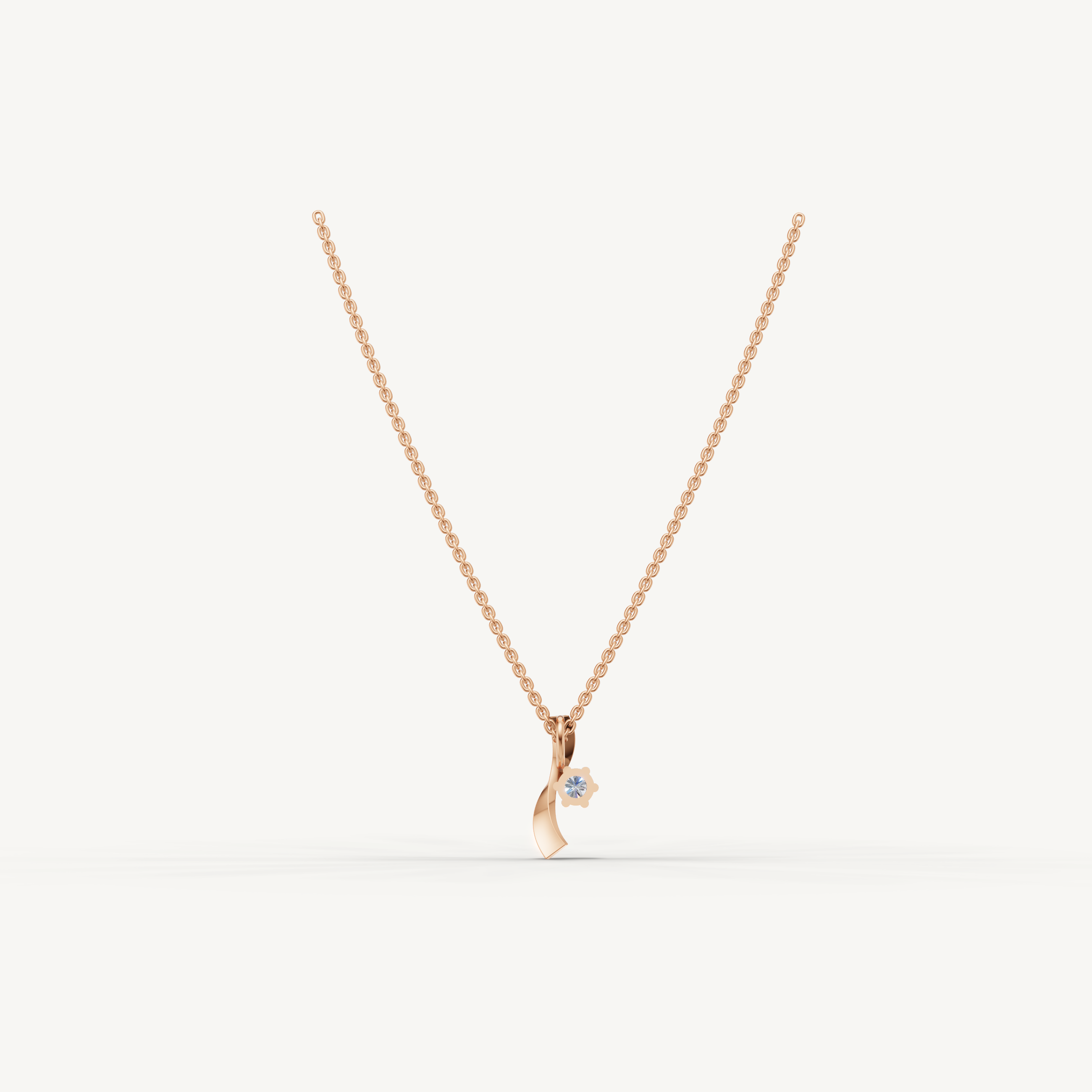 Lab Grown Diamond Floral Pendant Necklace in 14K Yellow Gold