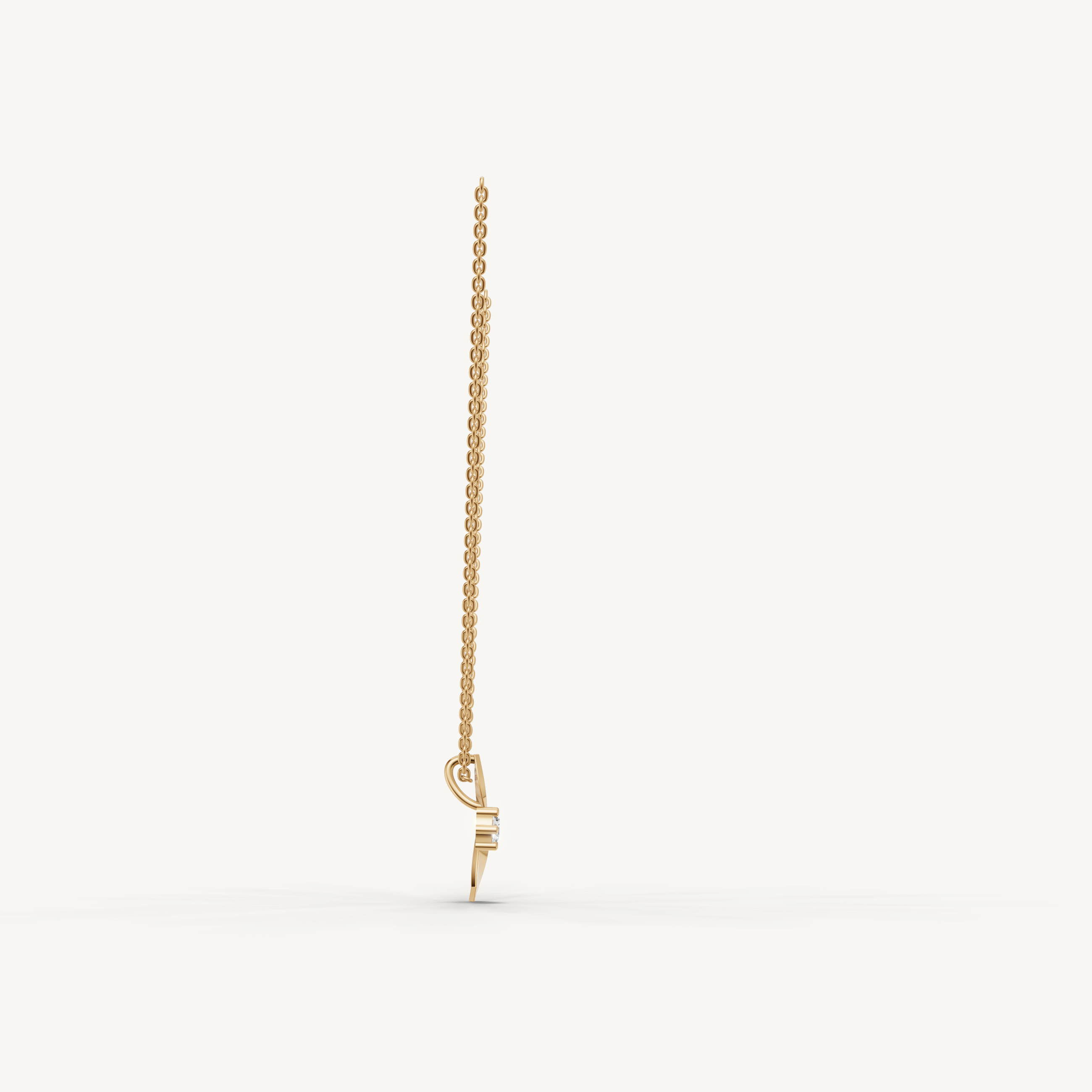 Lab Grown Diamond Floral Pendant Necklace in 14K Yellow Gold