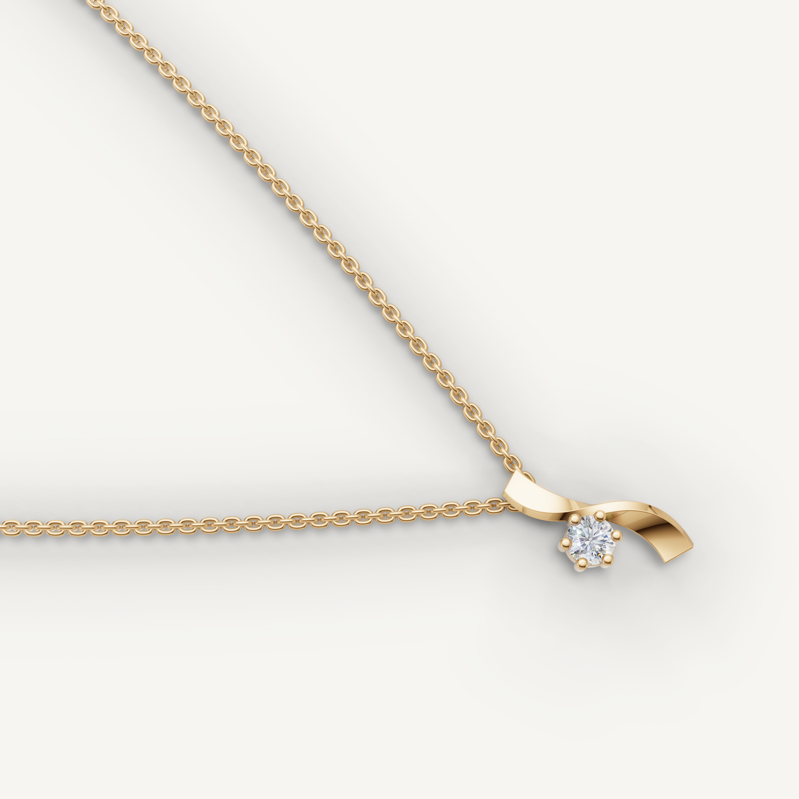 Lab Grown Diamond Floral Pendant Necklace in 14K Yellow Gold