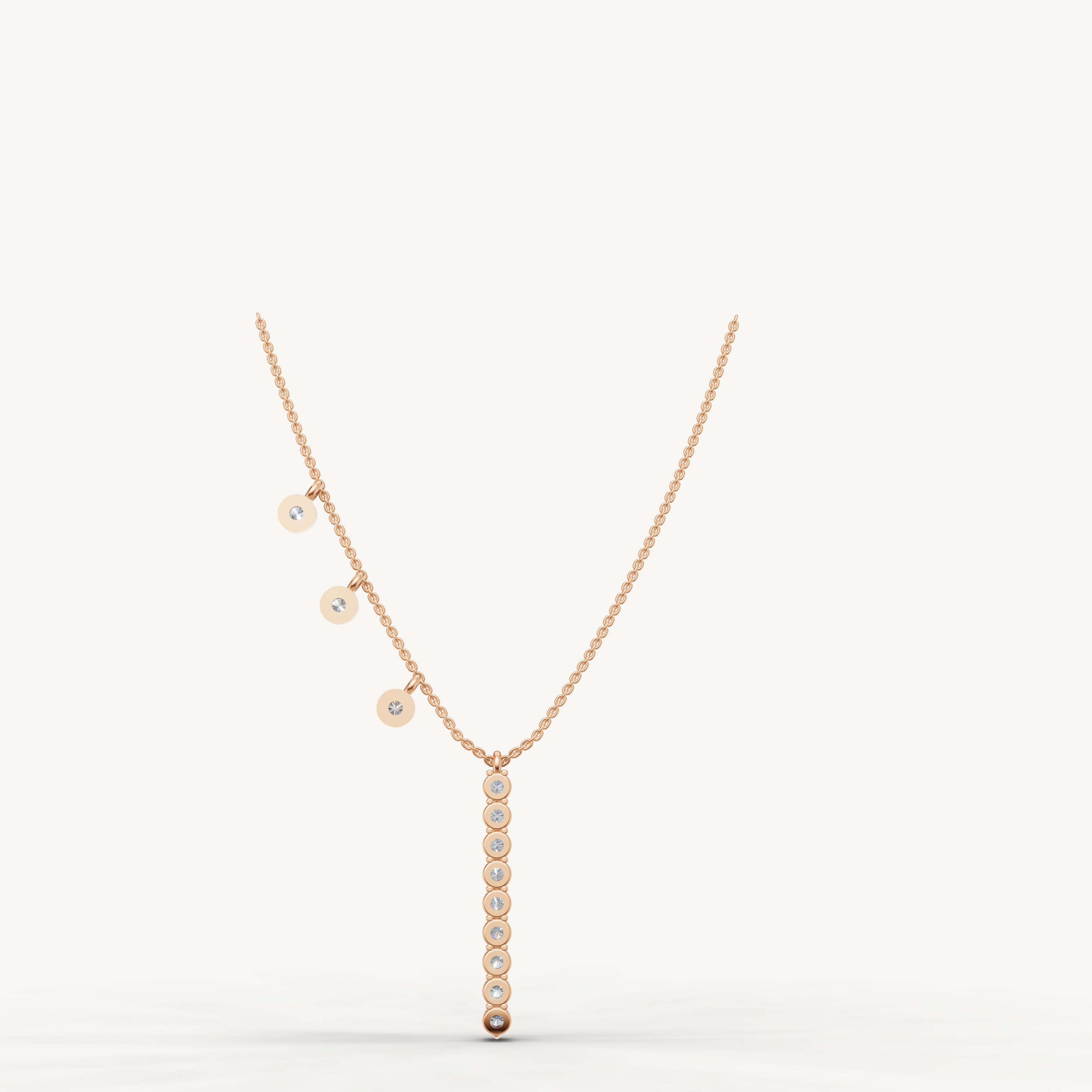 Lab Grown Diamond Drop Necklace in 14K Yellow Gold