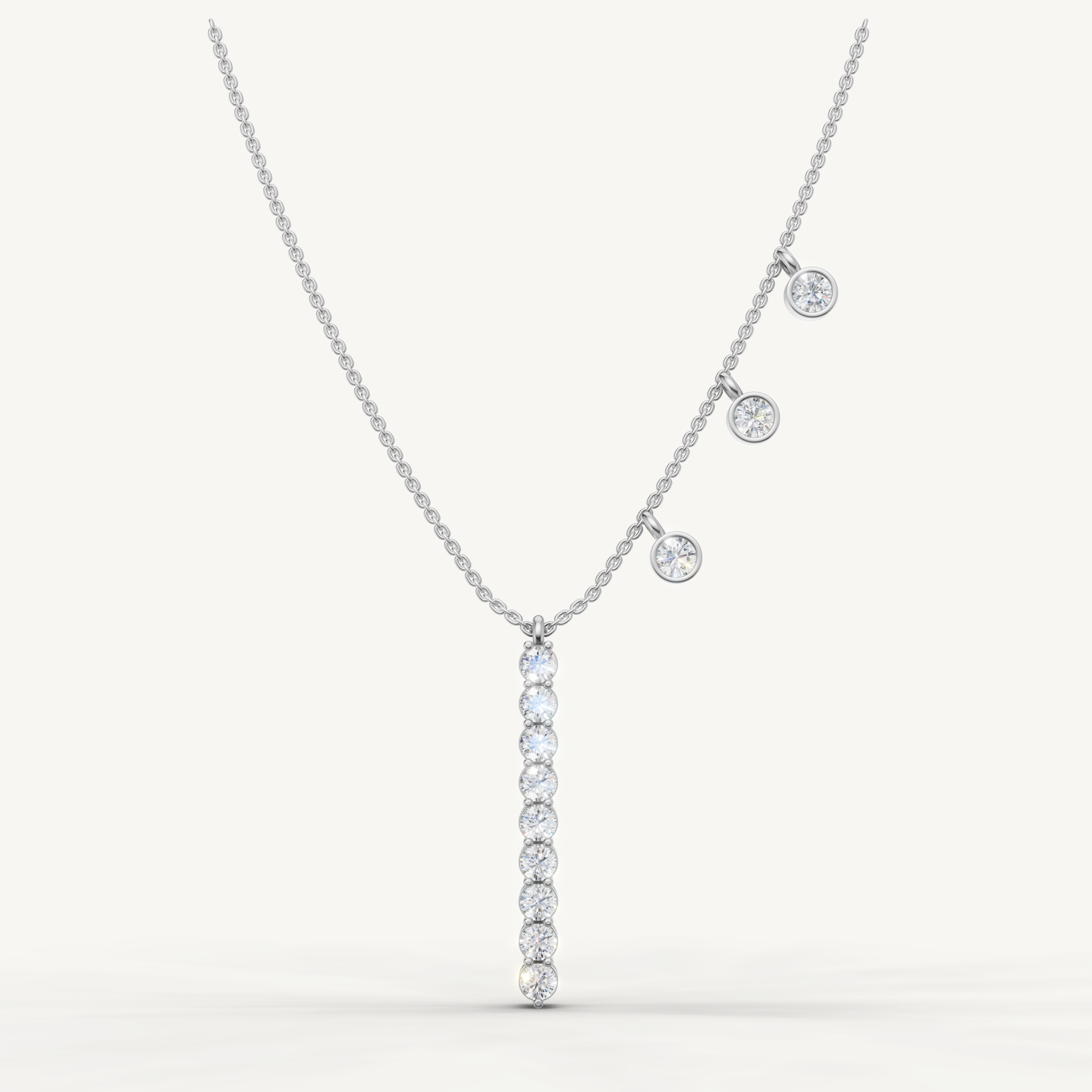 Lab Grown Diamond Drop Necklace in 14K Yellow Gold