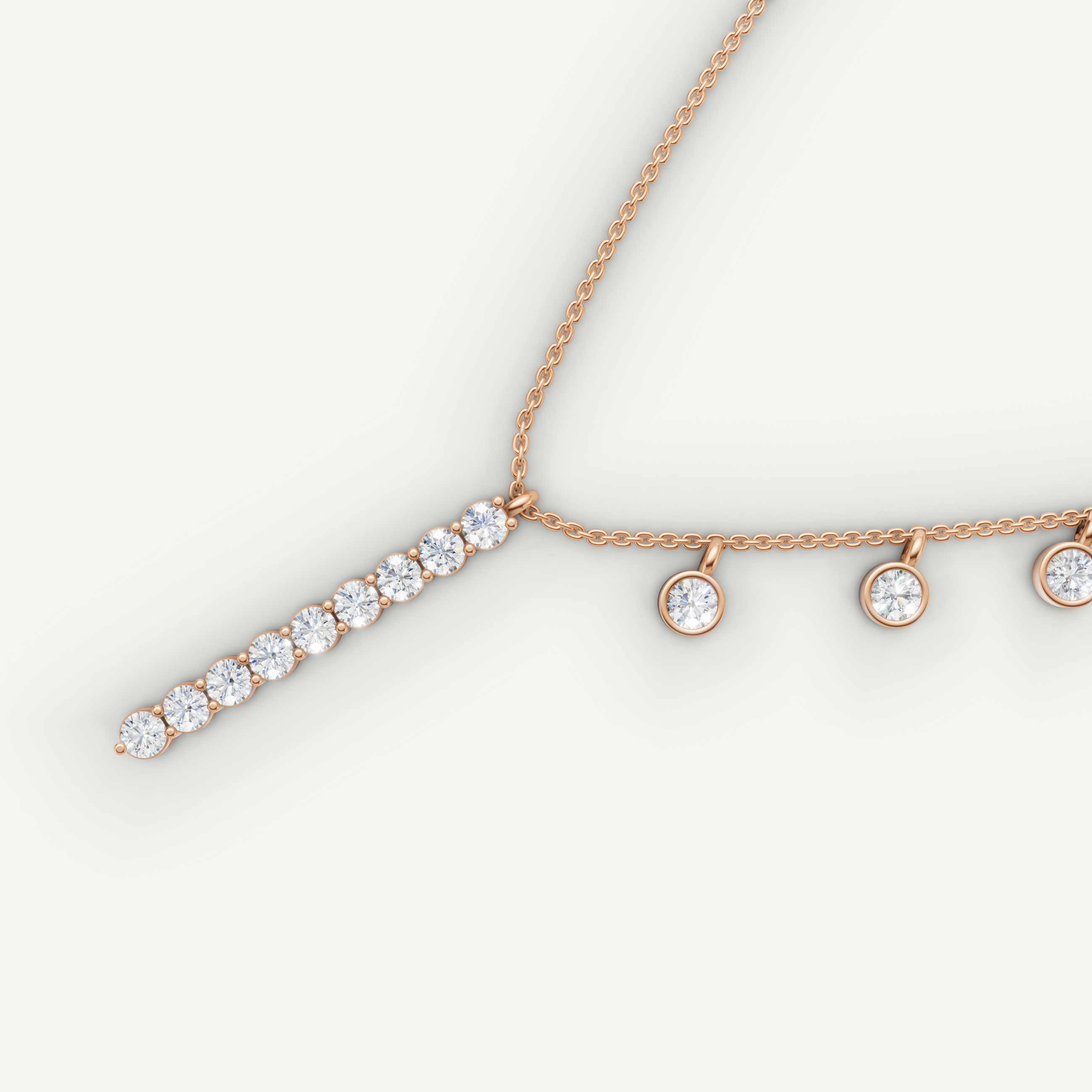 Lab Grown Diamond Drop Necklace in 14K Yellow Gold