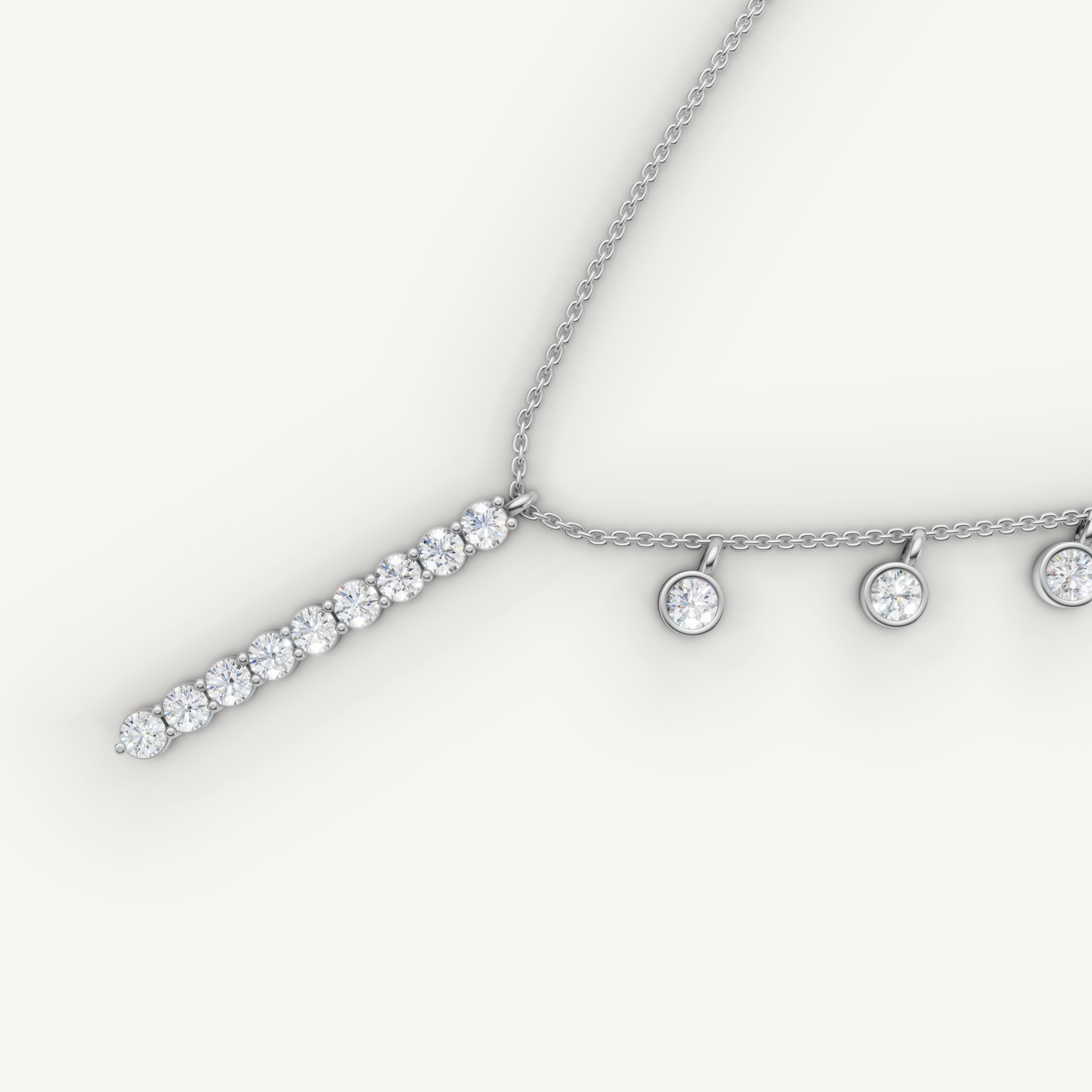 Lab Grown Diamond Drop Necklace in 14K Yellow Gold