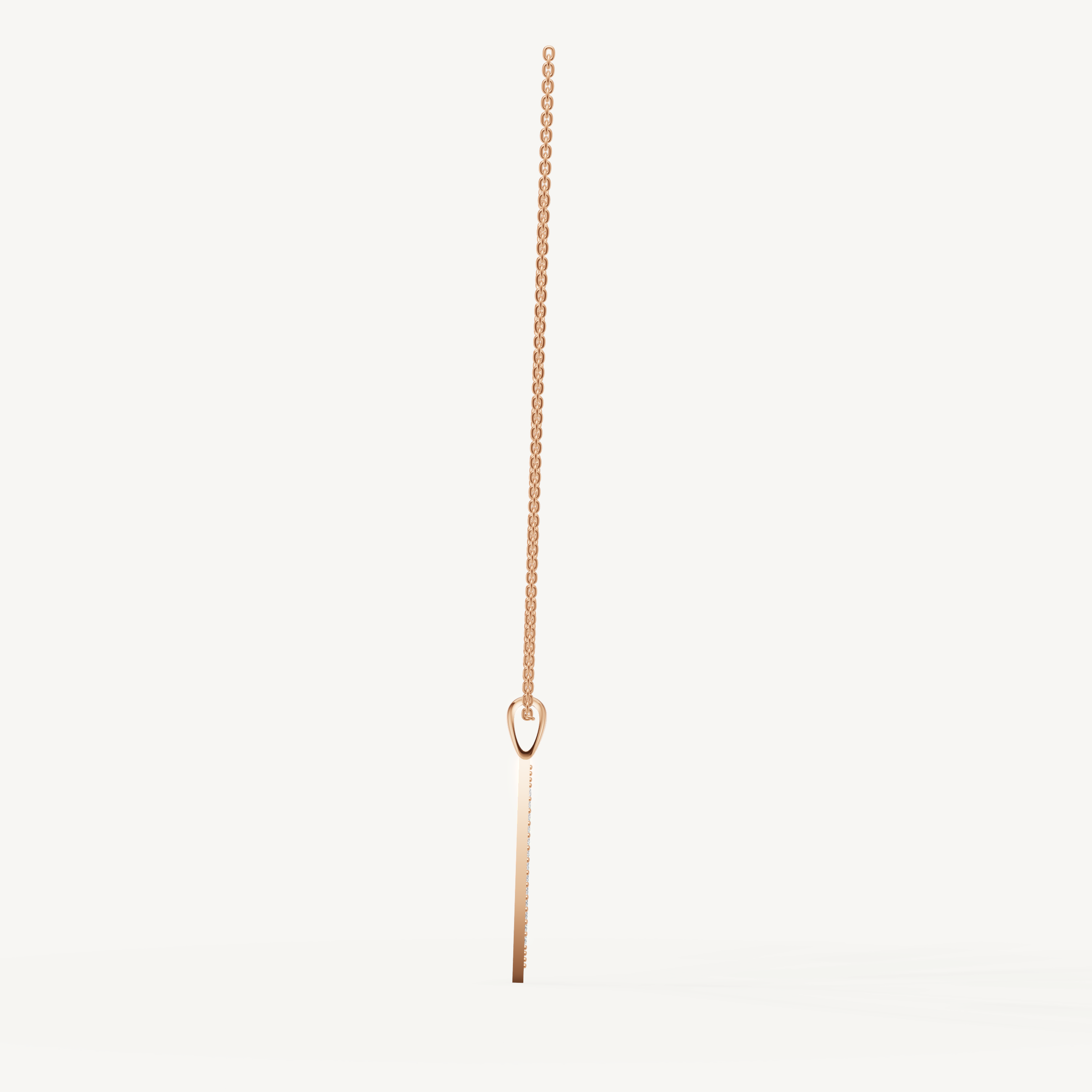 Lab Grown Diamond Tapered Drop Necklace in 14K Yellow Gold