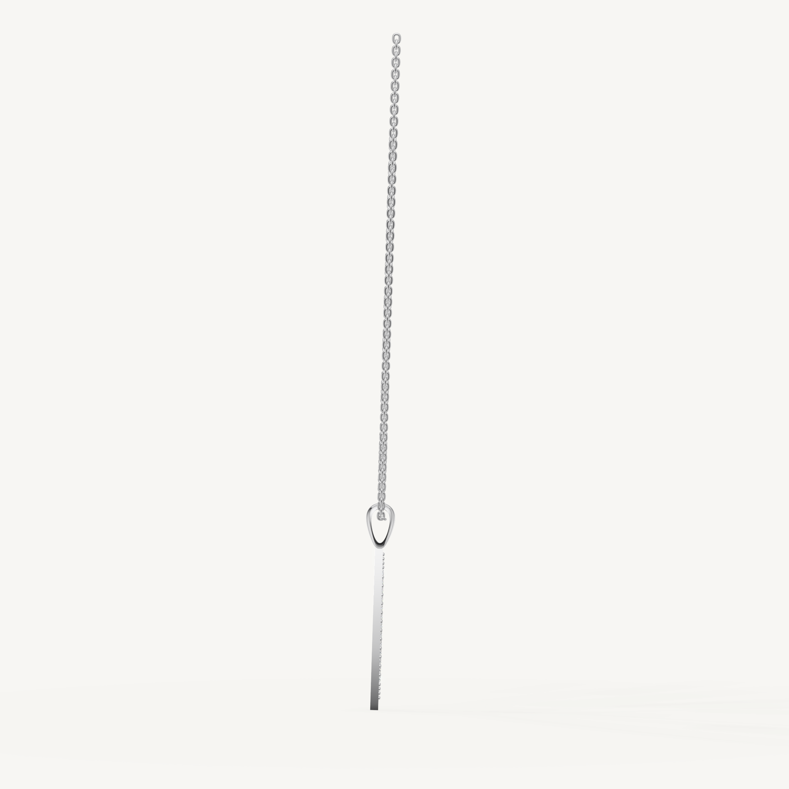Lab Grown Diamond Tapered Drop Necklace in 14K Yellow Gold